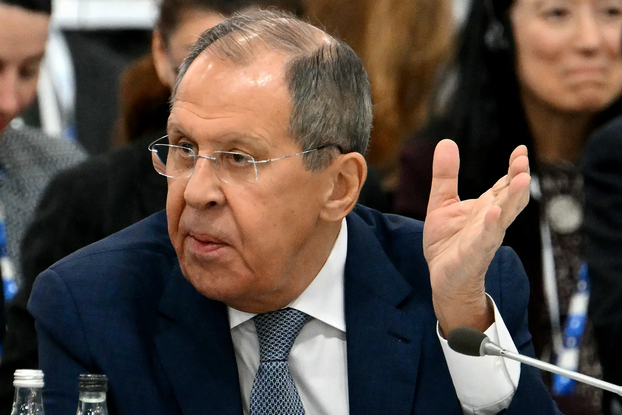 Ruský min ister zharničných vecí Sergej Lavrov na zasadnutí Organizácie pre bezpečnosť a spoluprácu v Európe (OBSE) na Malte.
