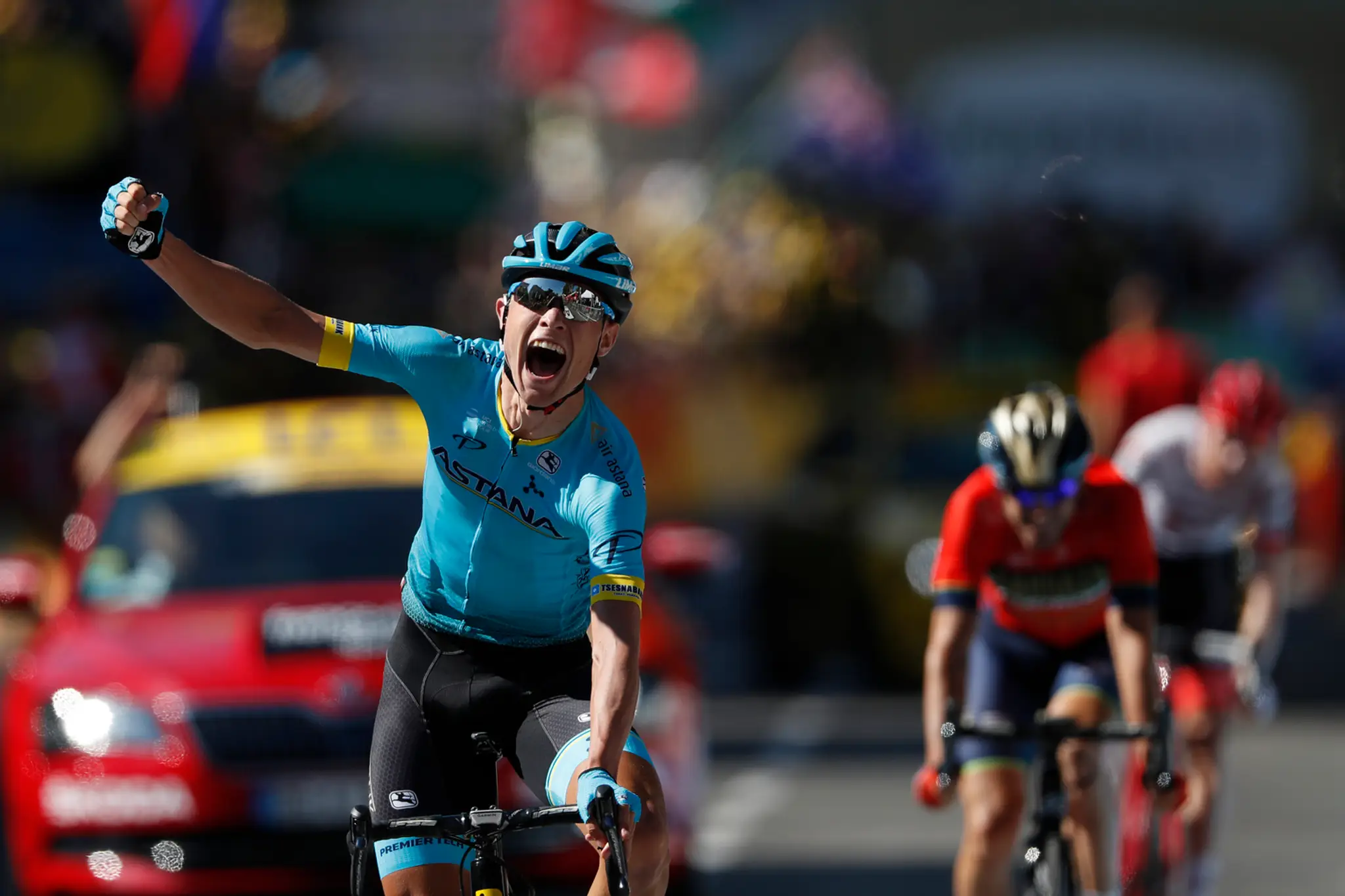 Magnus Cort Nielsen finišuje prvý v 15. etape Tour de France.