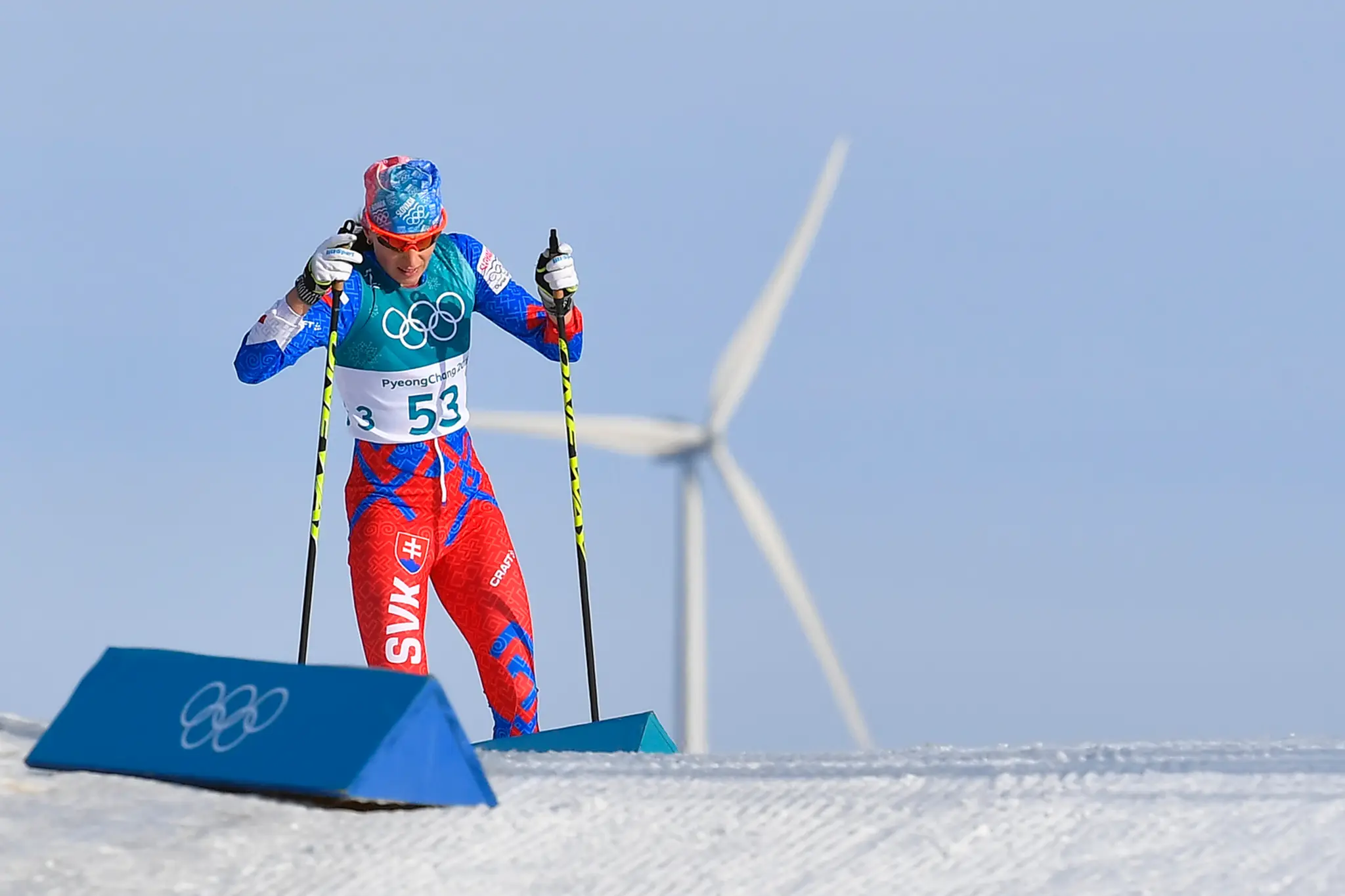 Na snímke slovenská bežkyňa na lyžiach Alena Procházková na trati pretekov 10 km voľnou technikou.