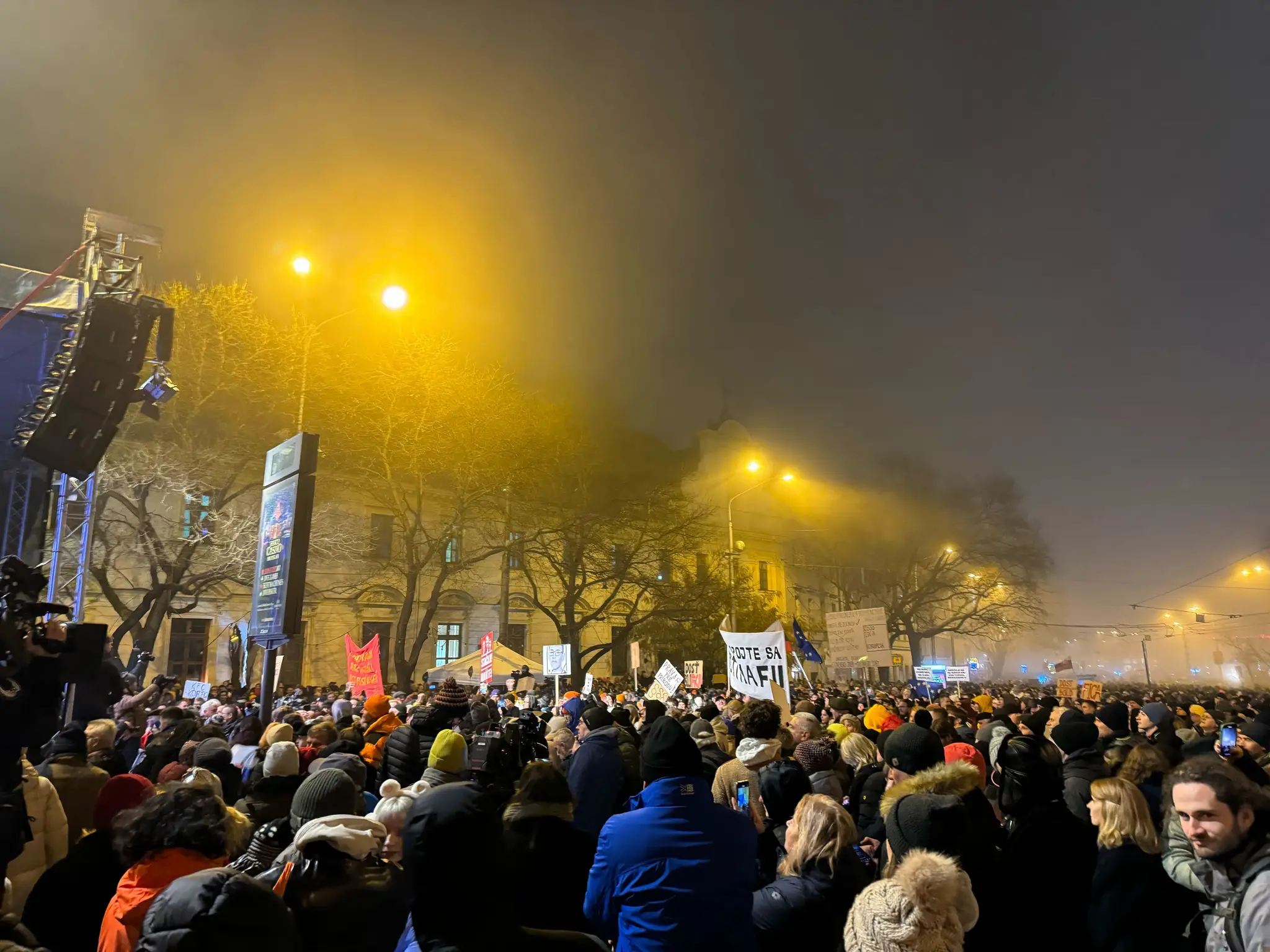 Protivládny protest na Námestí SNP v Bratislave