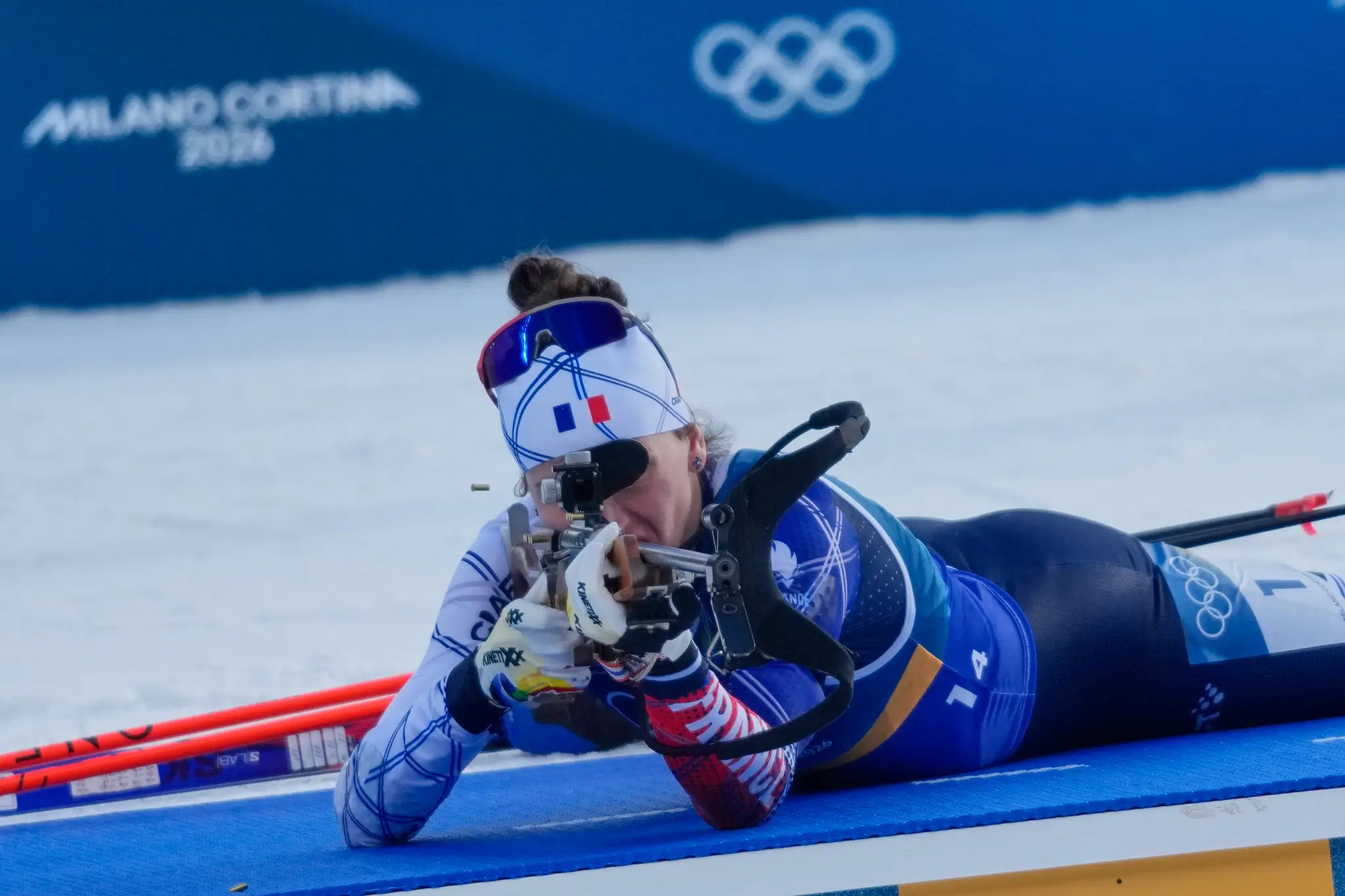 Na snímke francúzska biatlonistka Julia Simonová.