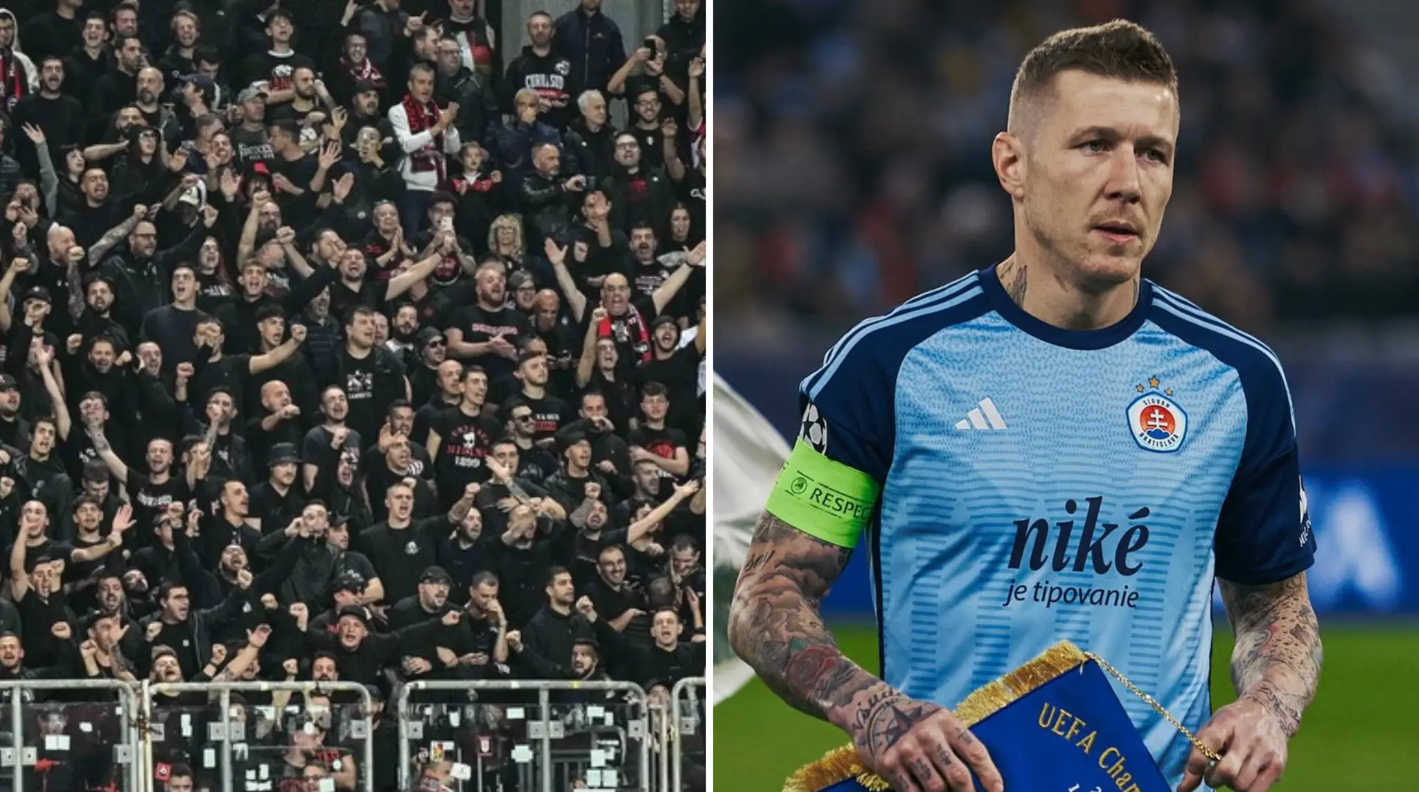 „Kuco“ totiž v utorok večer viedol Slovan Bratislava do boja o premiérový bod v Lige majstrov práve proti klubu svojho srdca, proti Milánčanom. S kapitánskou páskou na ruke. 