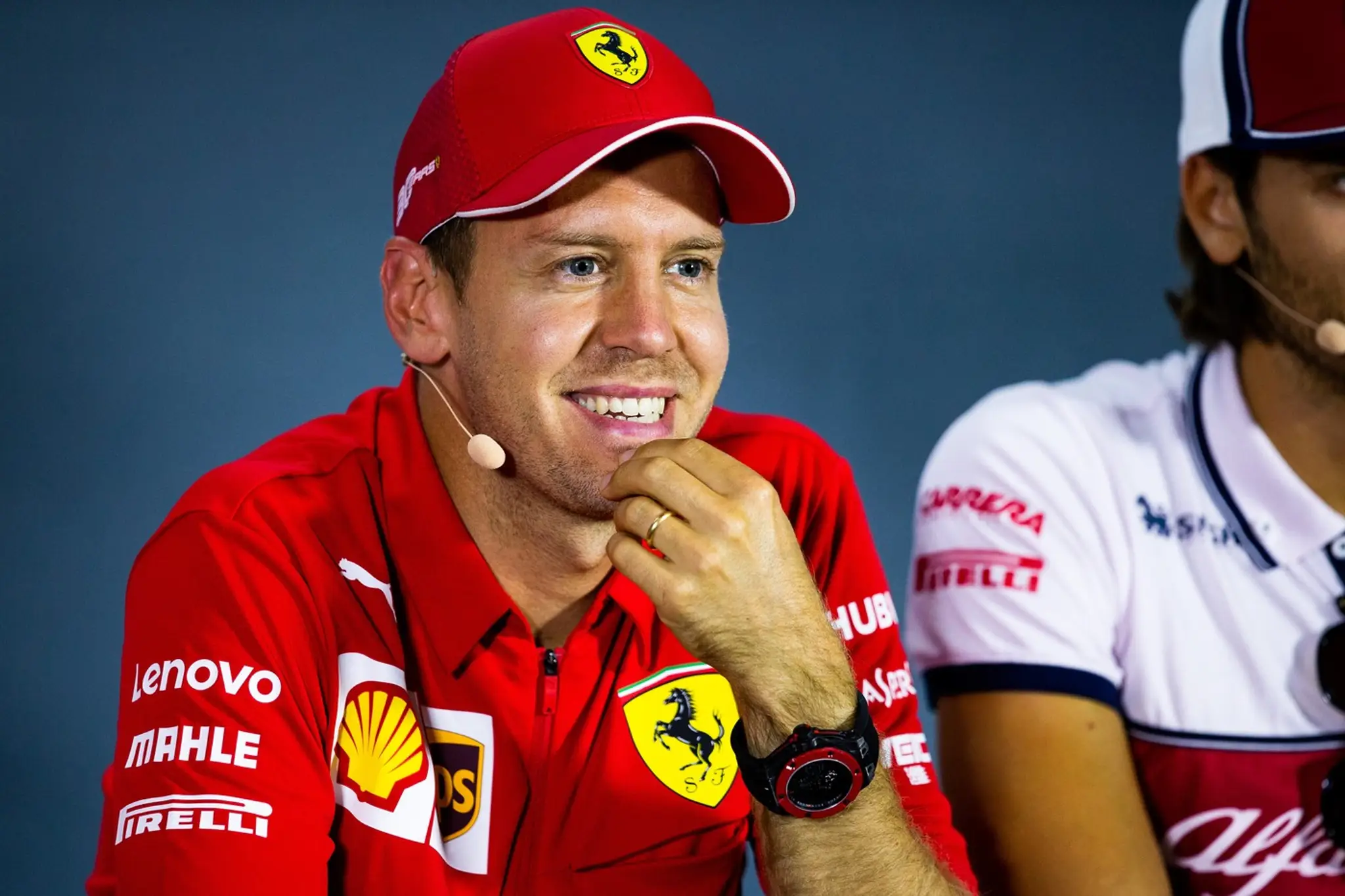 Sebastian Vettel vo farbách Ferrari