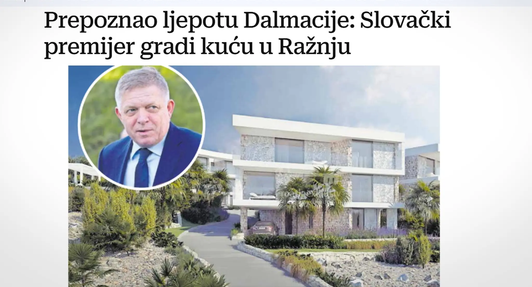 Koláž, ktorú zverejnil chorvátsky denník