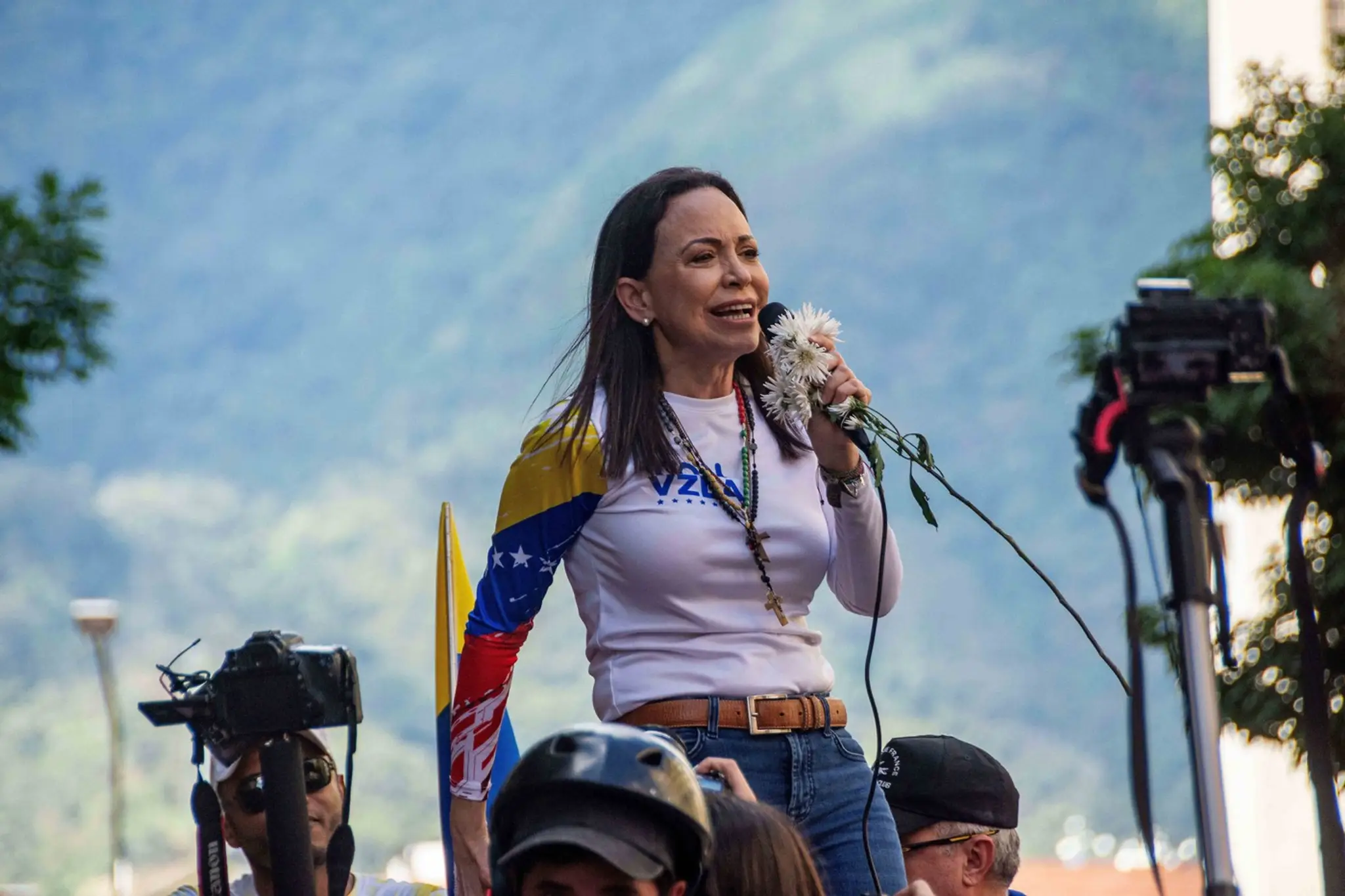 Venezuelská opozičná politička María Corina Machadová.