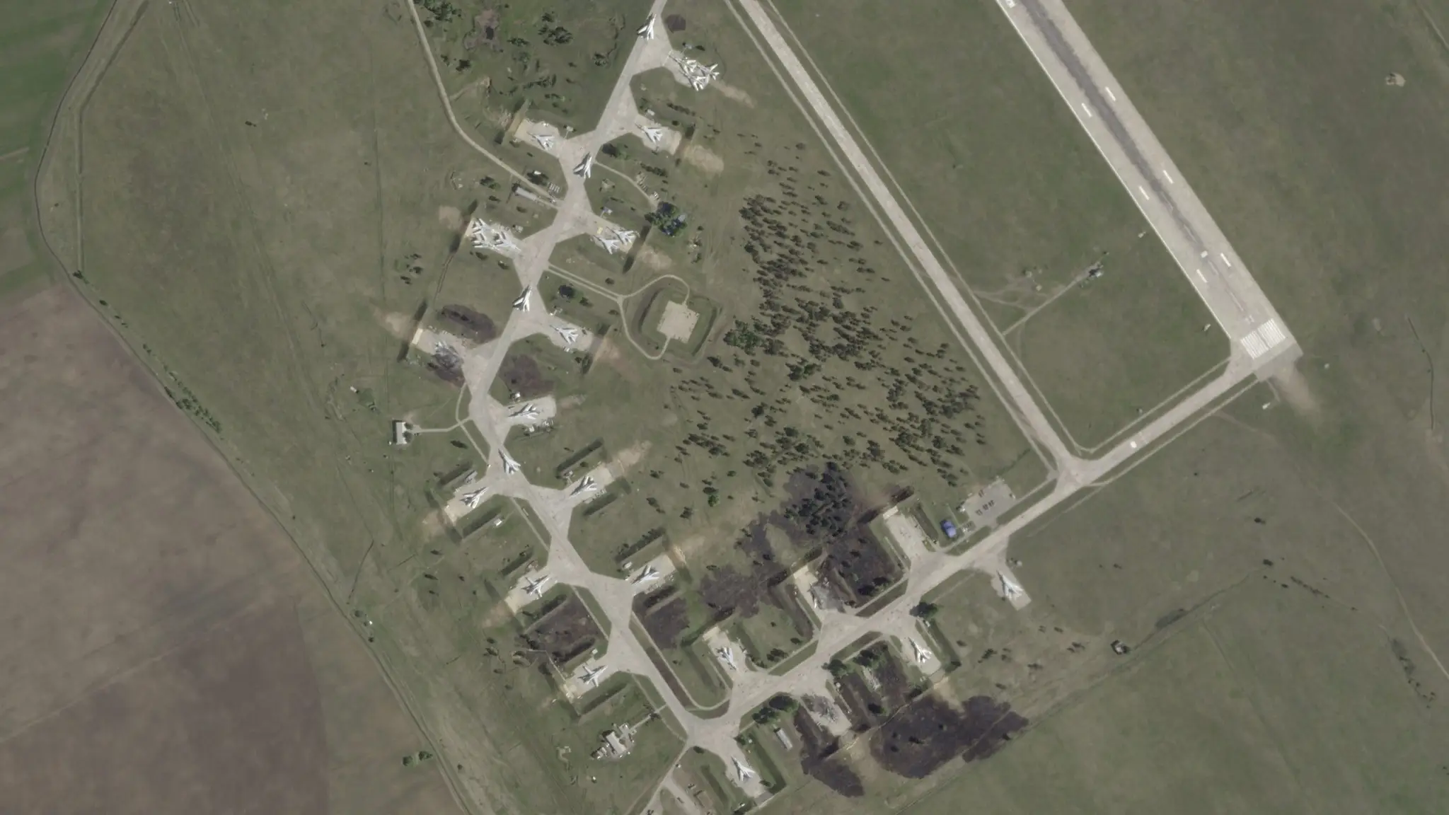 Škody po útoku ukrajinského dronu