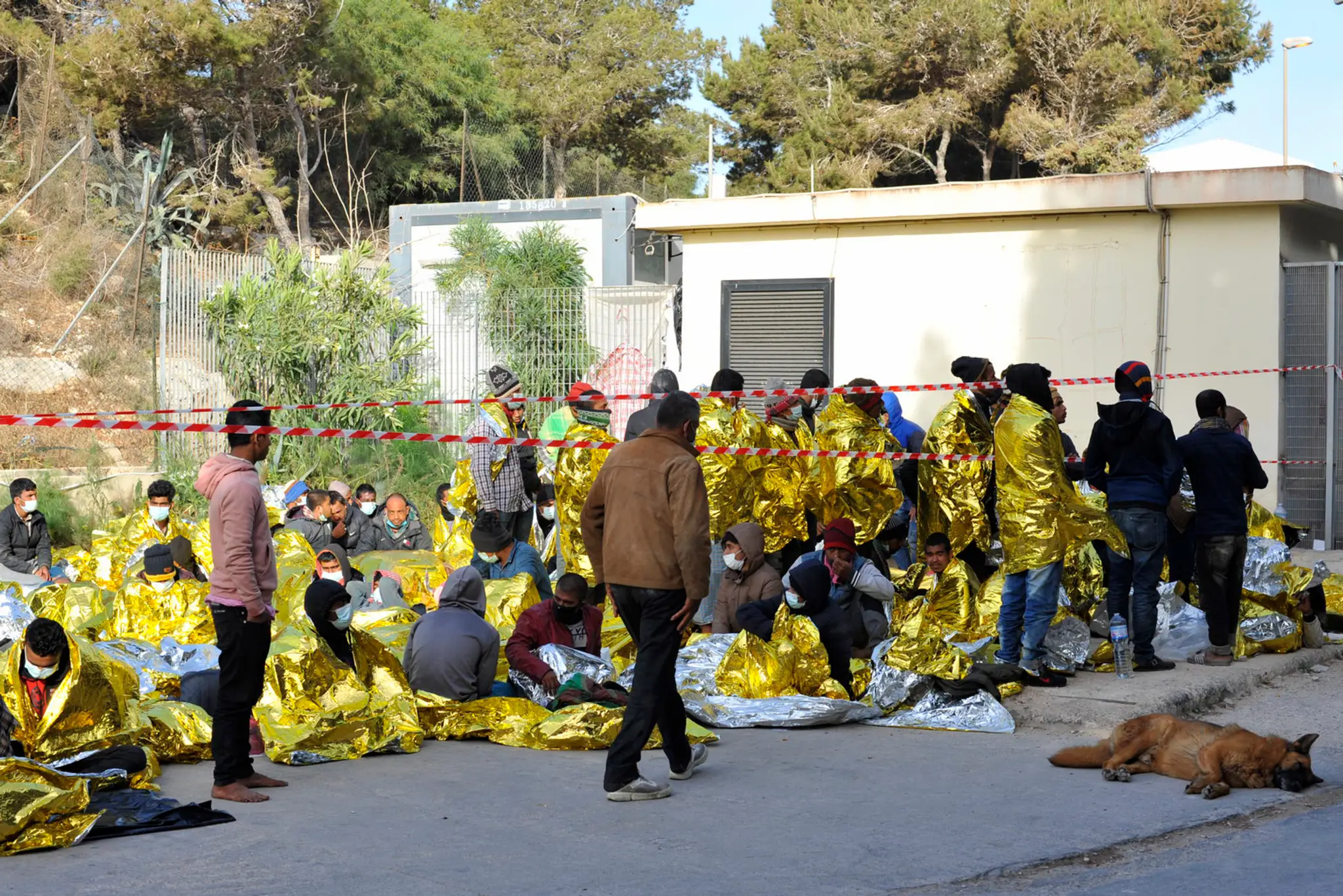 Migranti na talianskom ostrove Lampedusa.