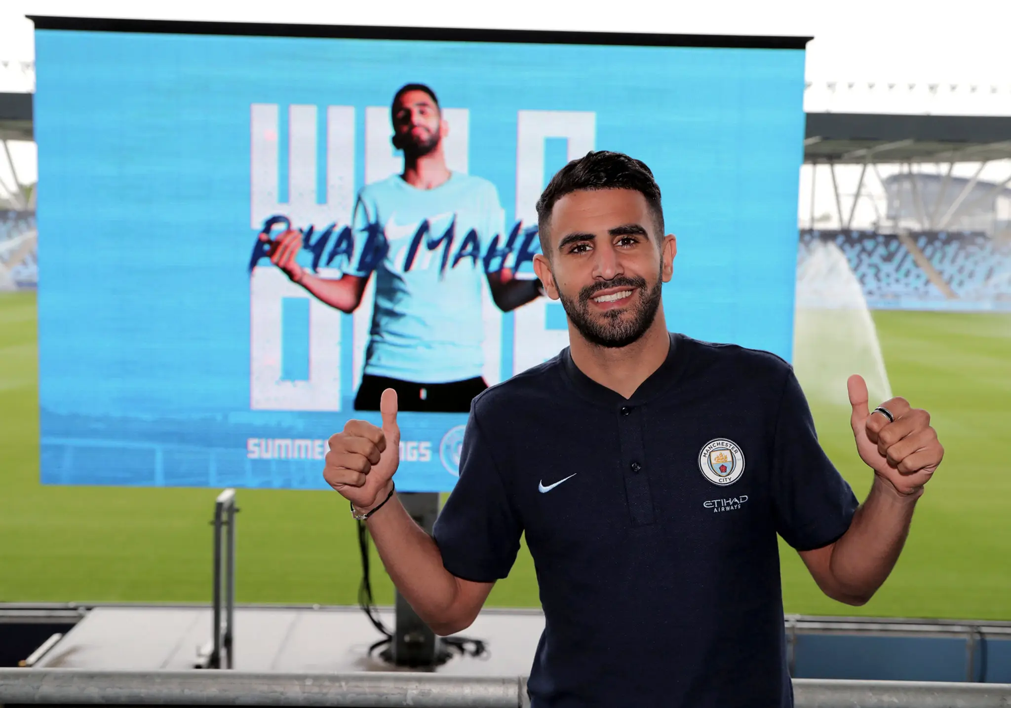 Riyad Mahrez po prestupe do Manchestru City.
