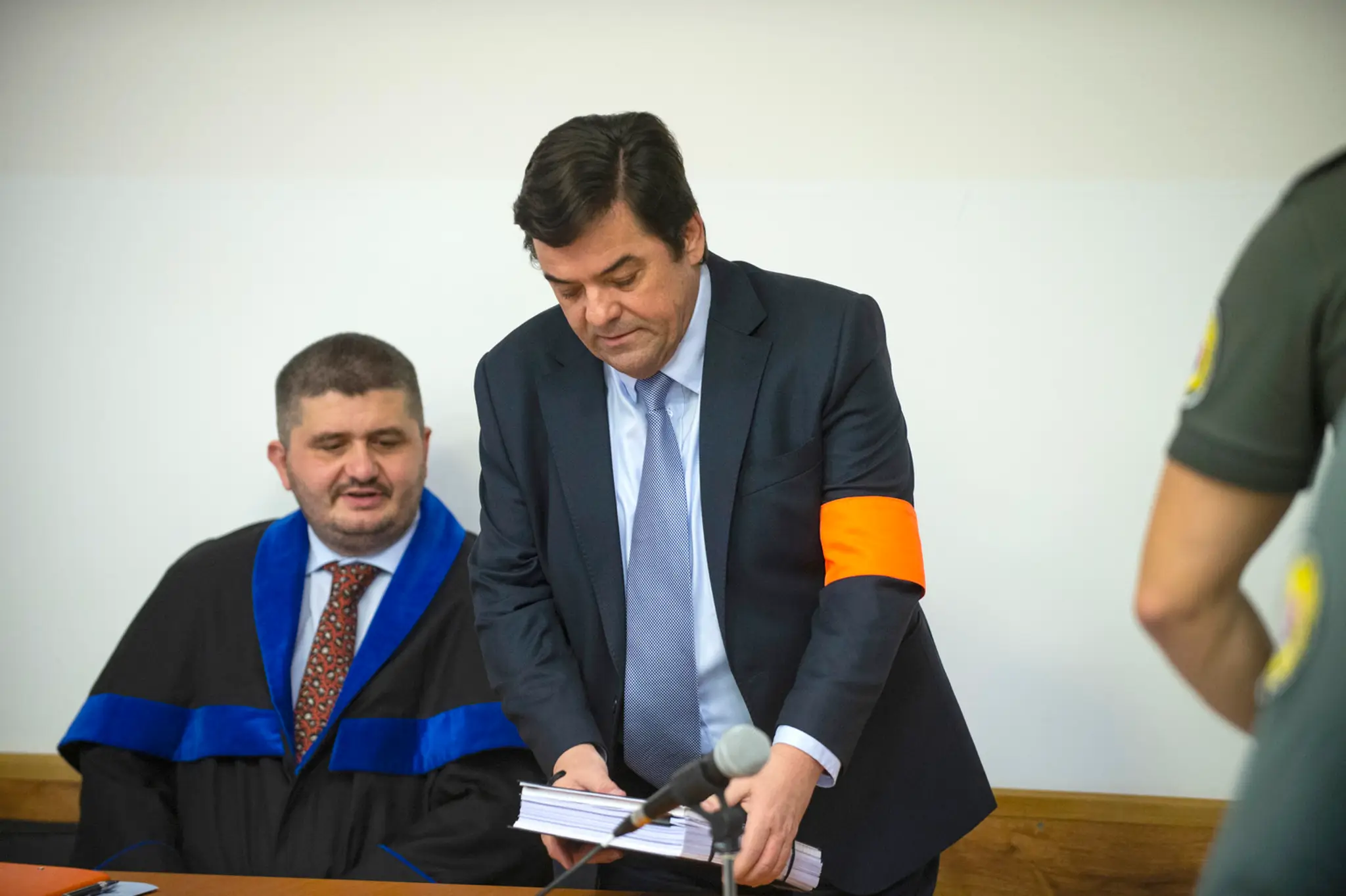 Michal Mandzák a Marek Para na pojednávaní.