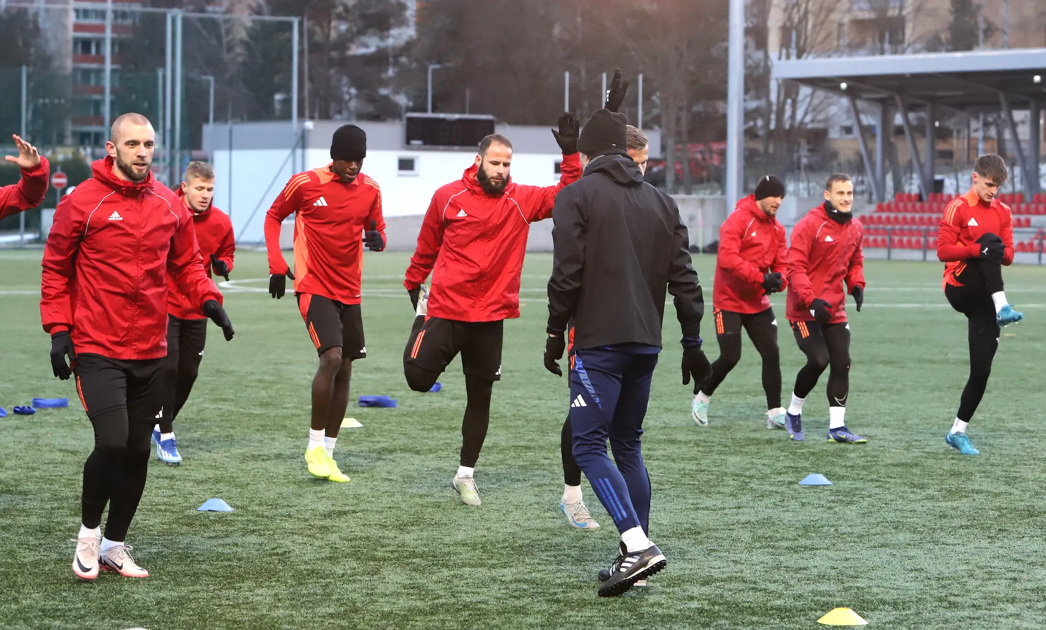 MFK Dukla Banská Bystrica počas tréningu v rámci zimnej prípravy futbalovej Niké ligy