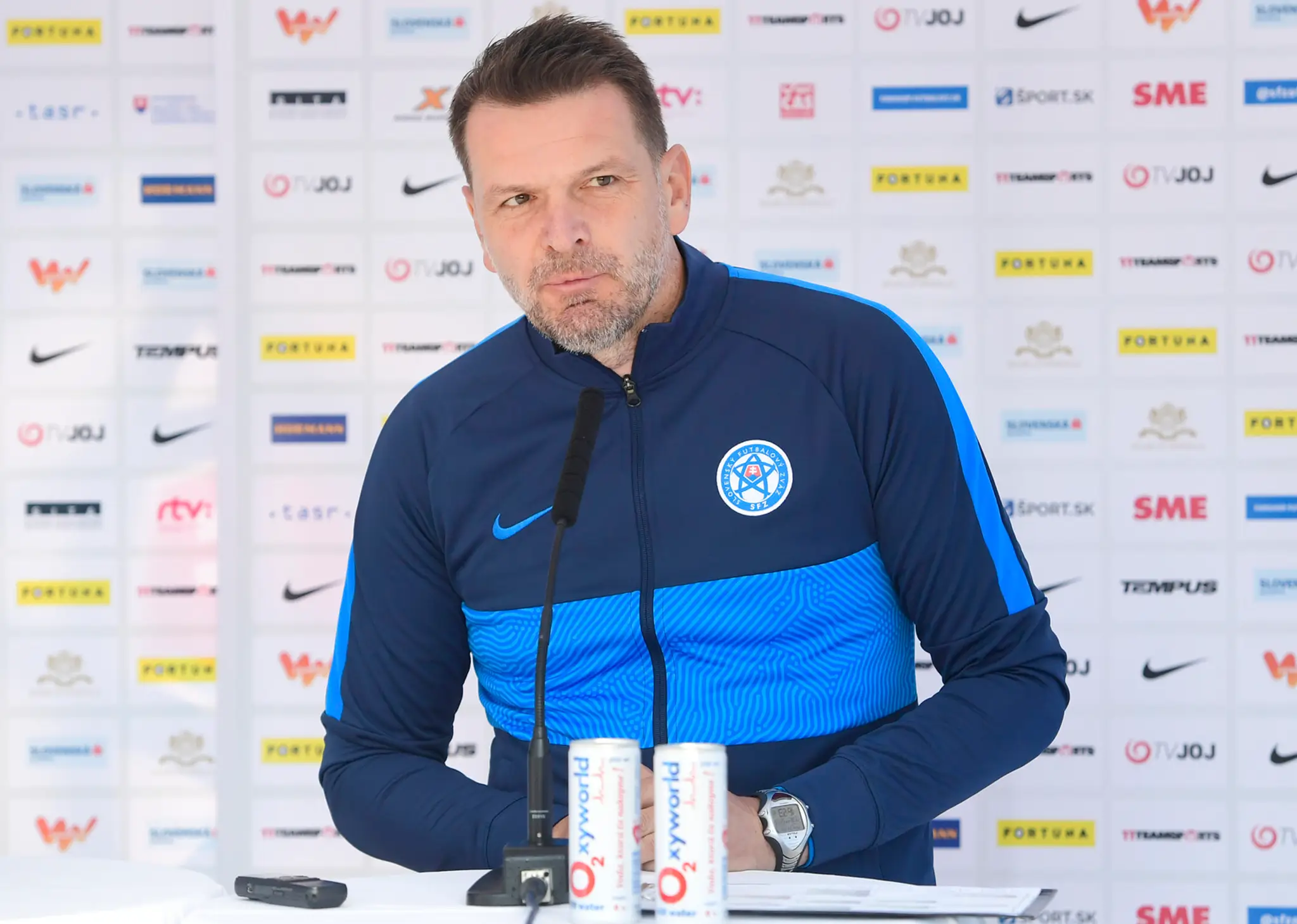 Tréner slovenských futbalistov Štefan Tarkovič