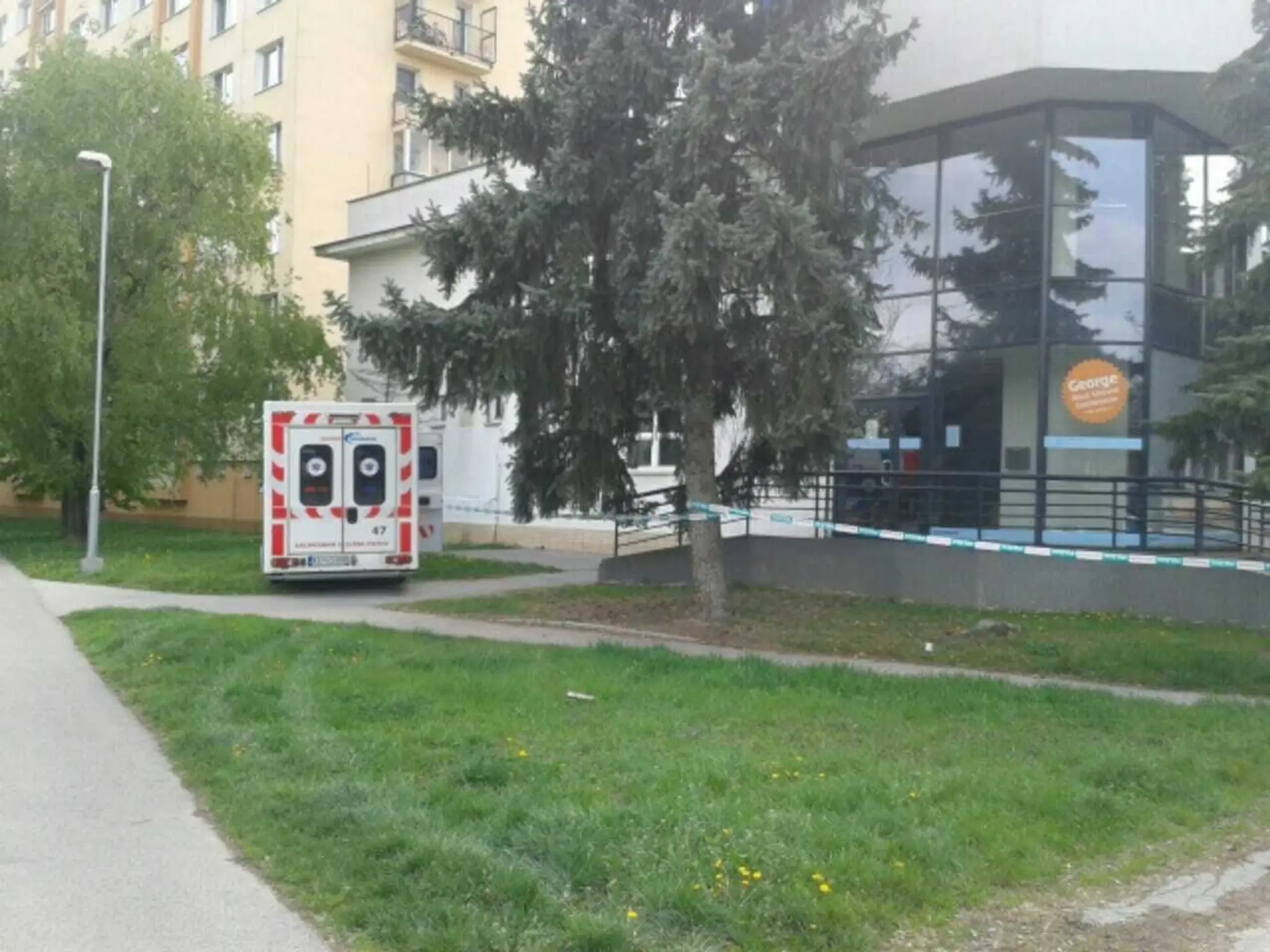 Prepad banky v Košiciach.