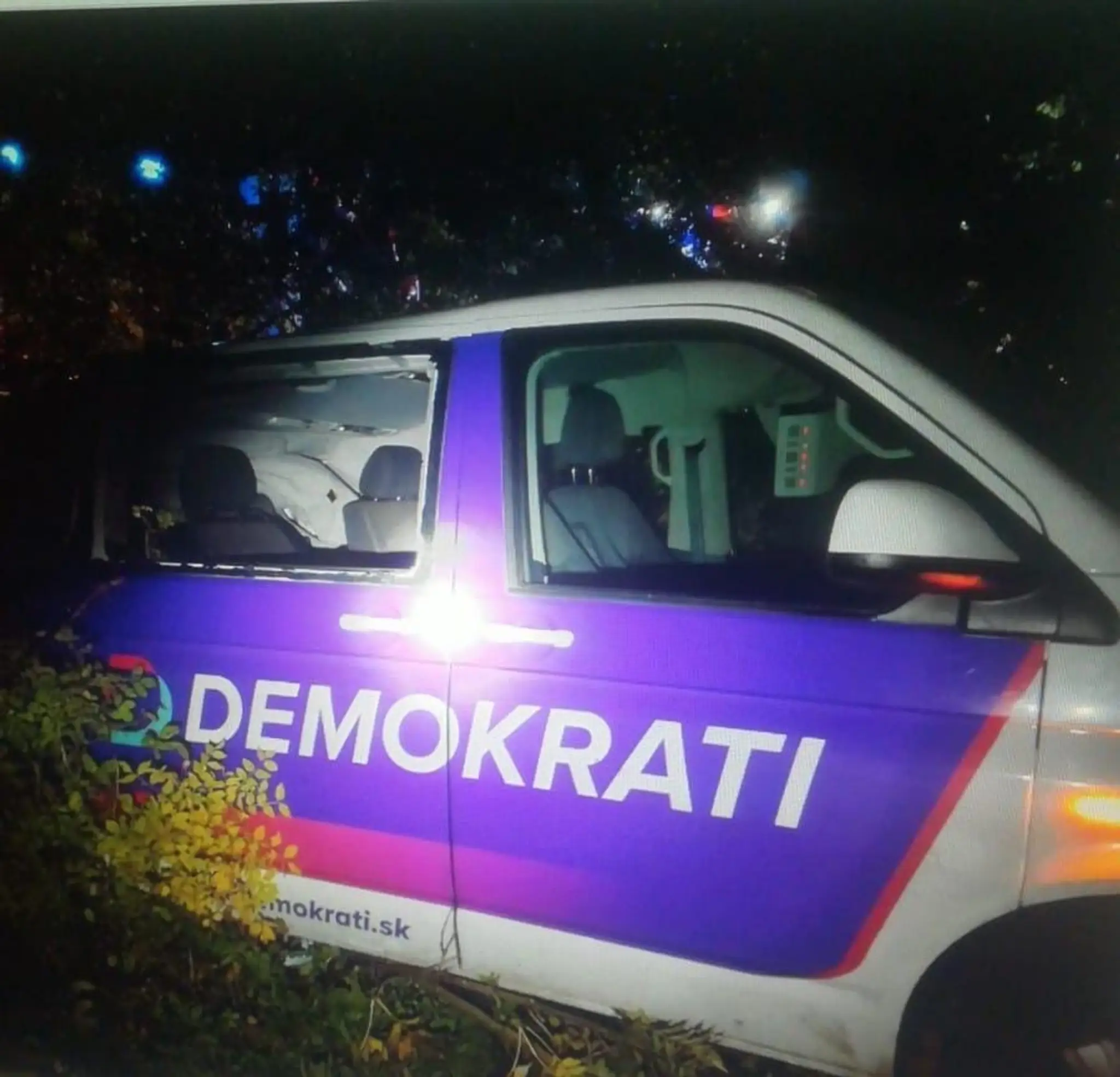 Dodávka po nehode.