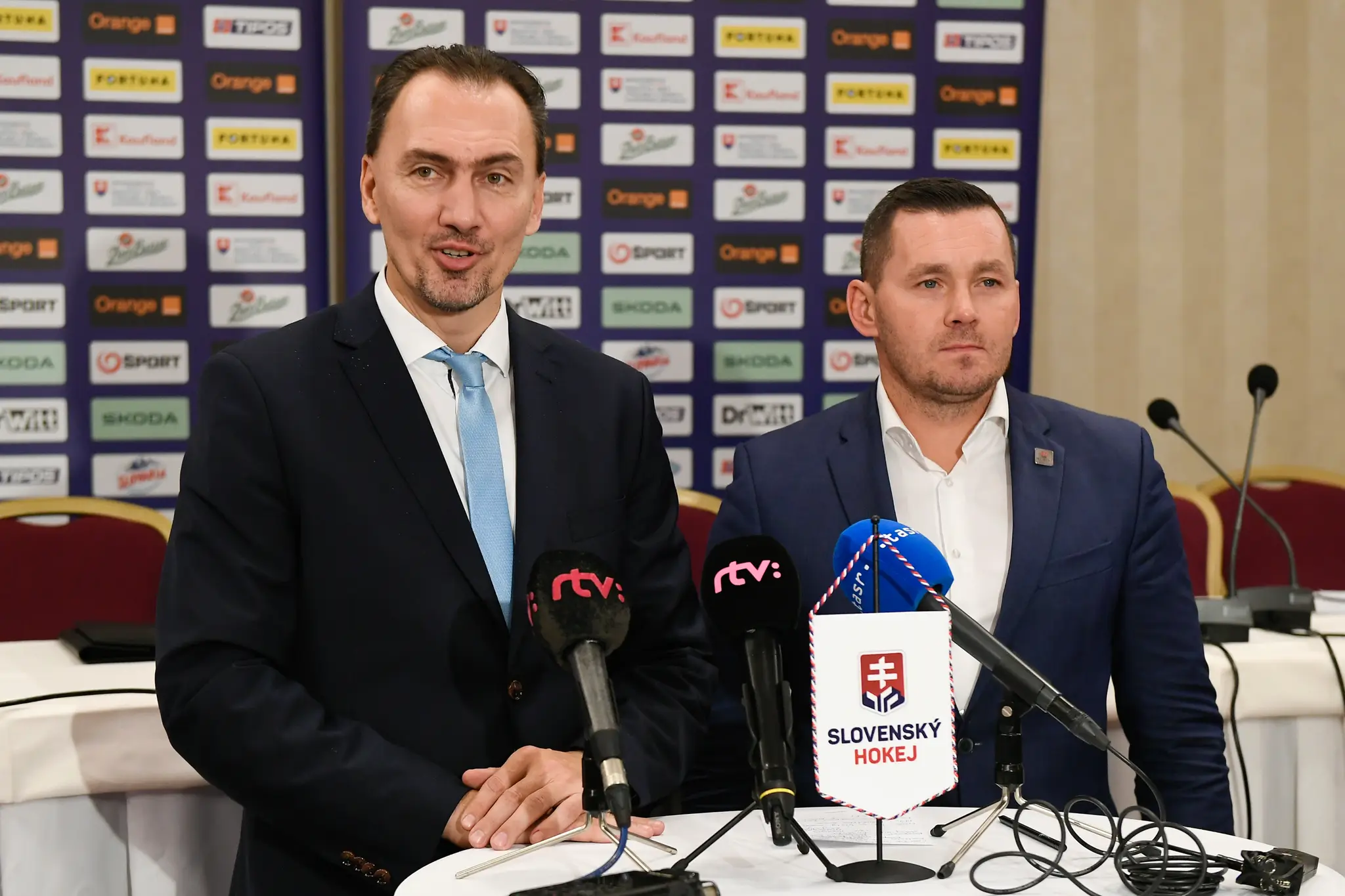 Miroslav Šatan a Miroslav Lažo.