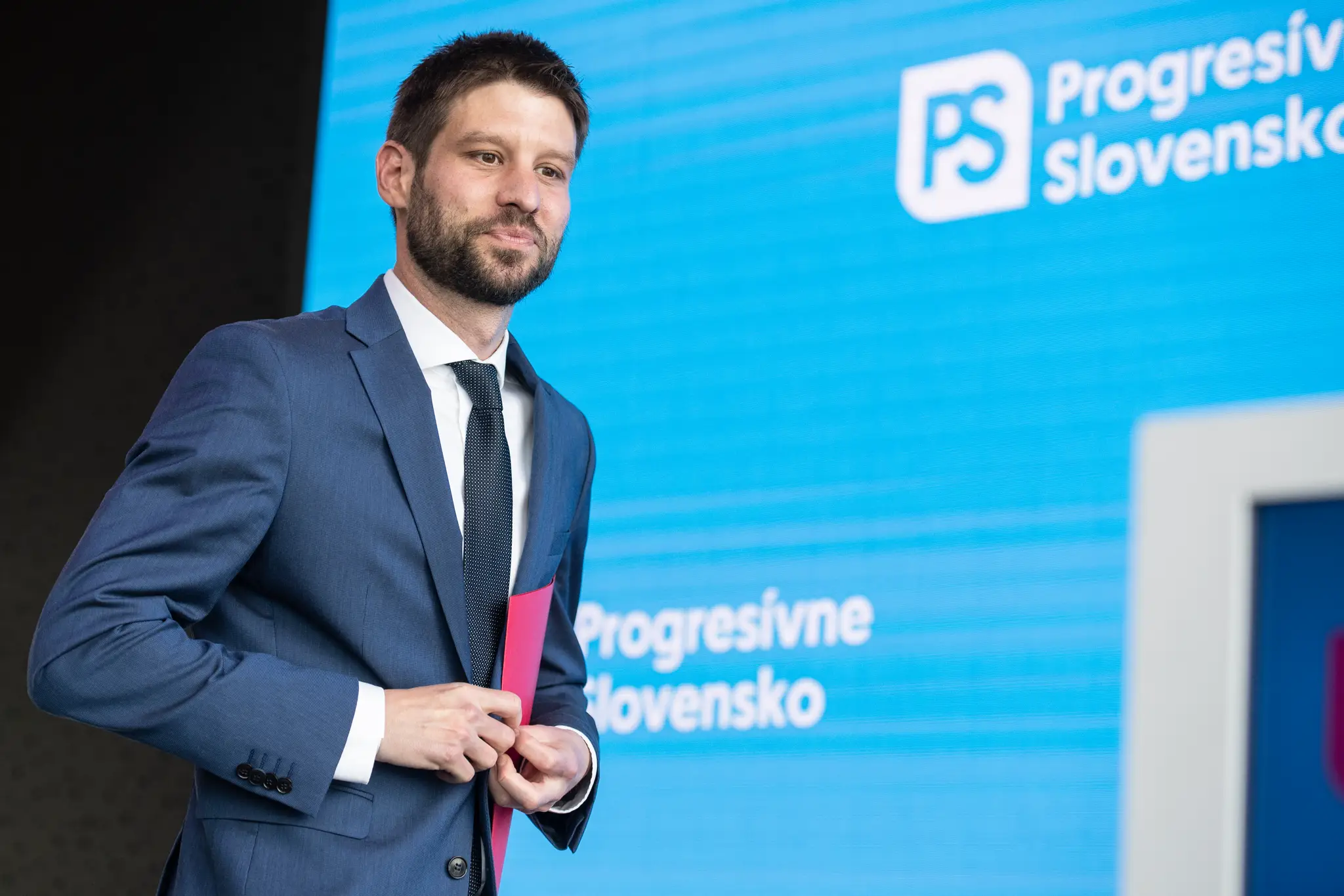 Na snímke predseda hnutia Progresívne Slovensko Michal Šimečka