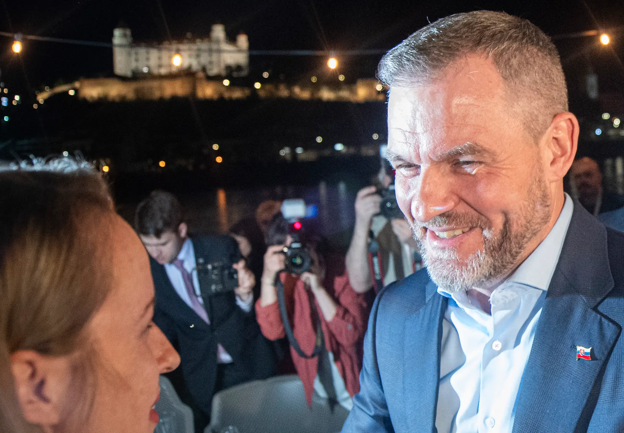 Peter Pellegrini počas príchodu do svojej volebnej centrály