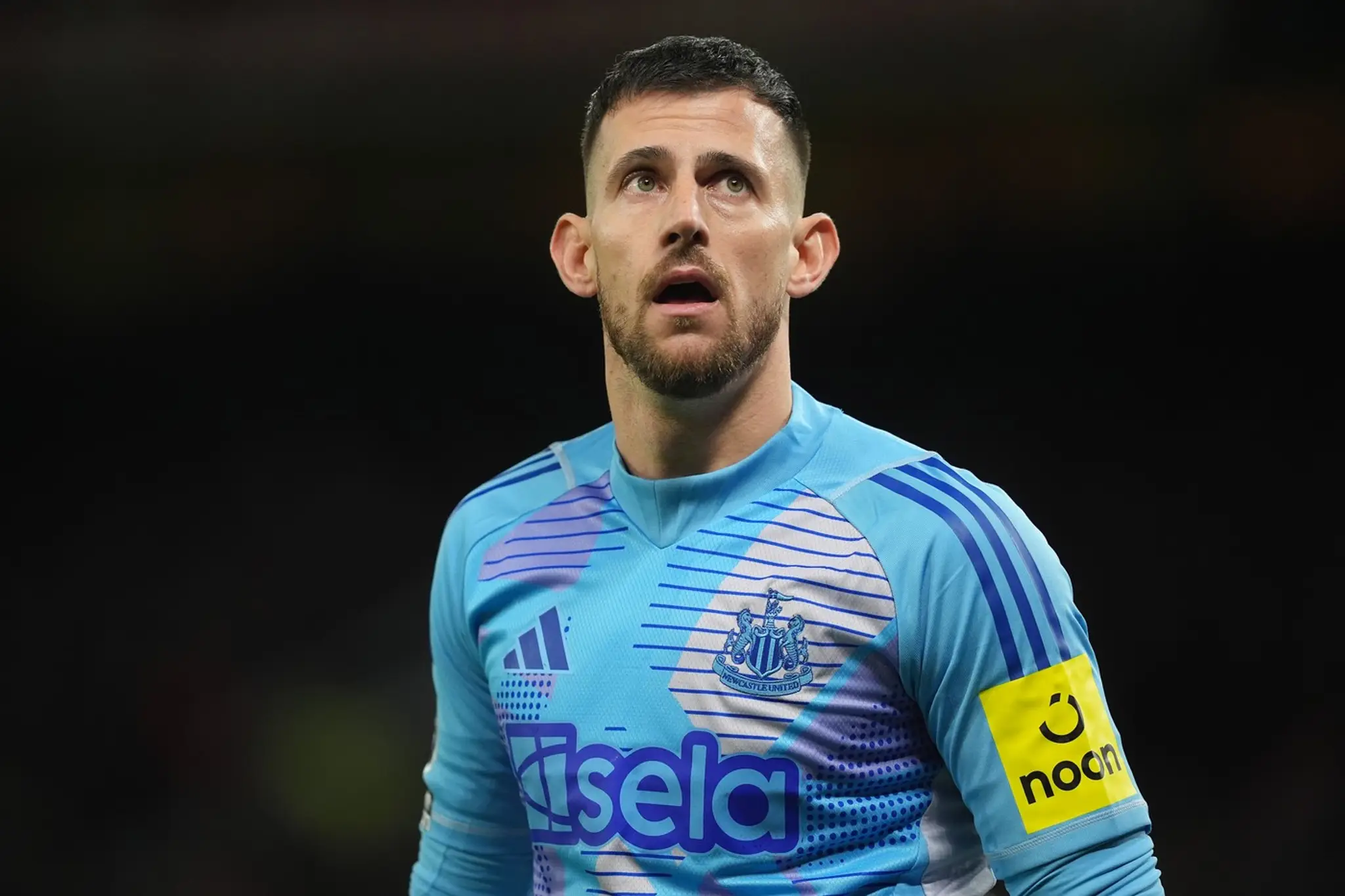 Martin Dúbravka počas zápasu na ihrisku Manchestru United