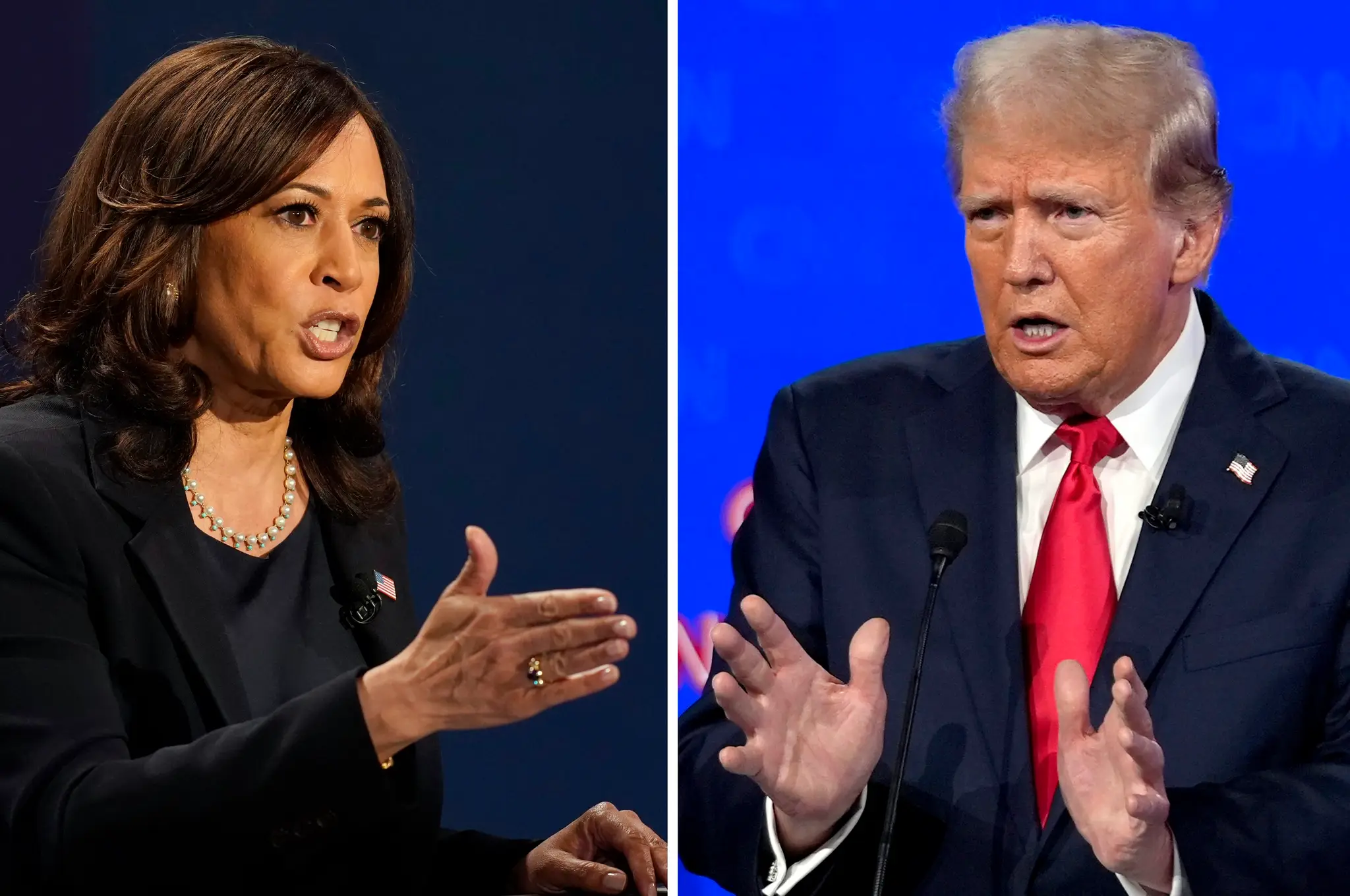 Kamala Harrisová a Donald Trump