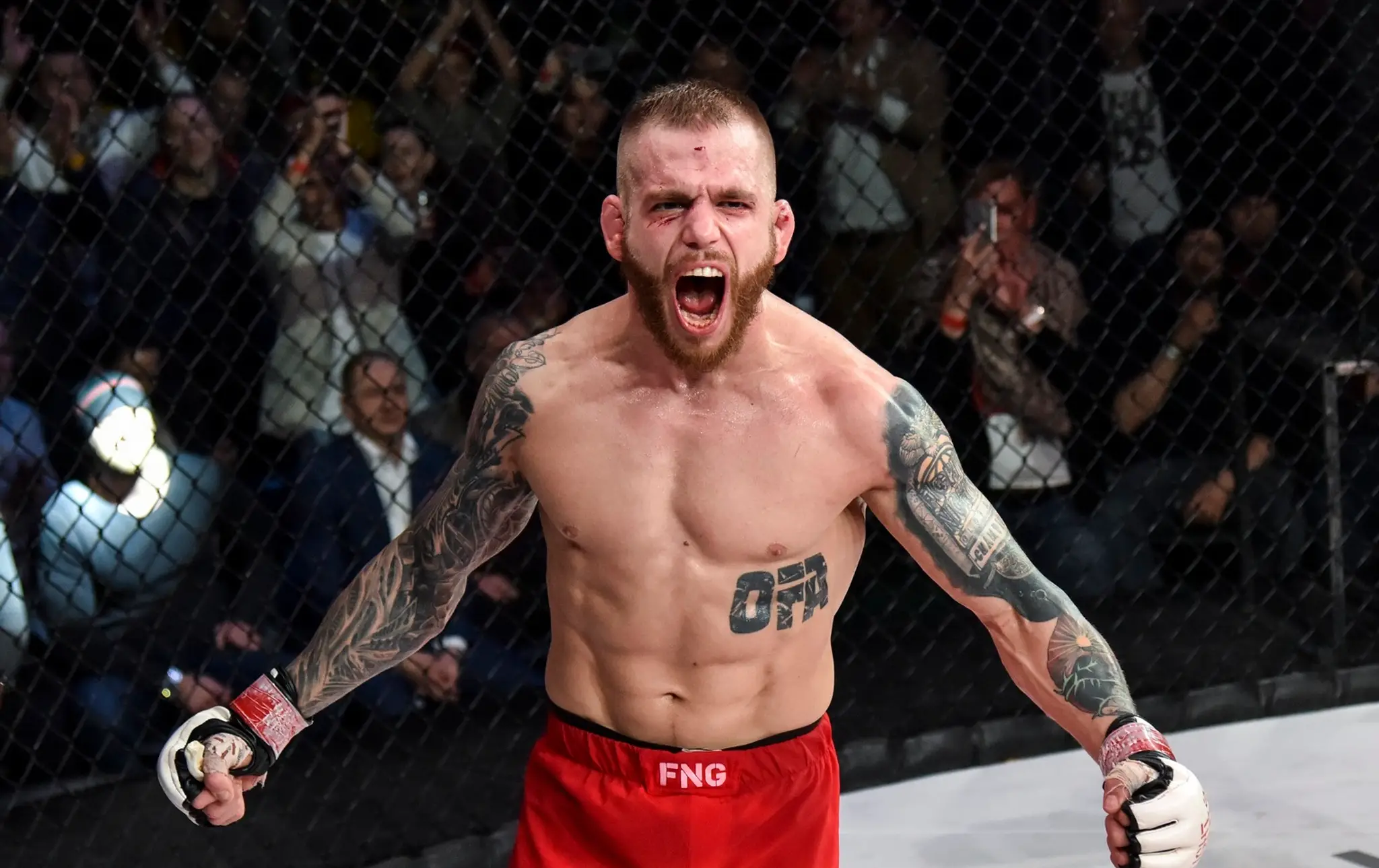 Tomáš Deák počas podujatia v zmiešaných bojových umeniach Fight Nights Global 84.