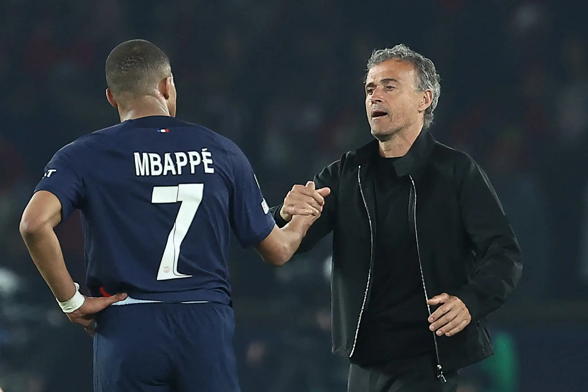 Kylian Mbappe a Luis Enrique