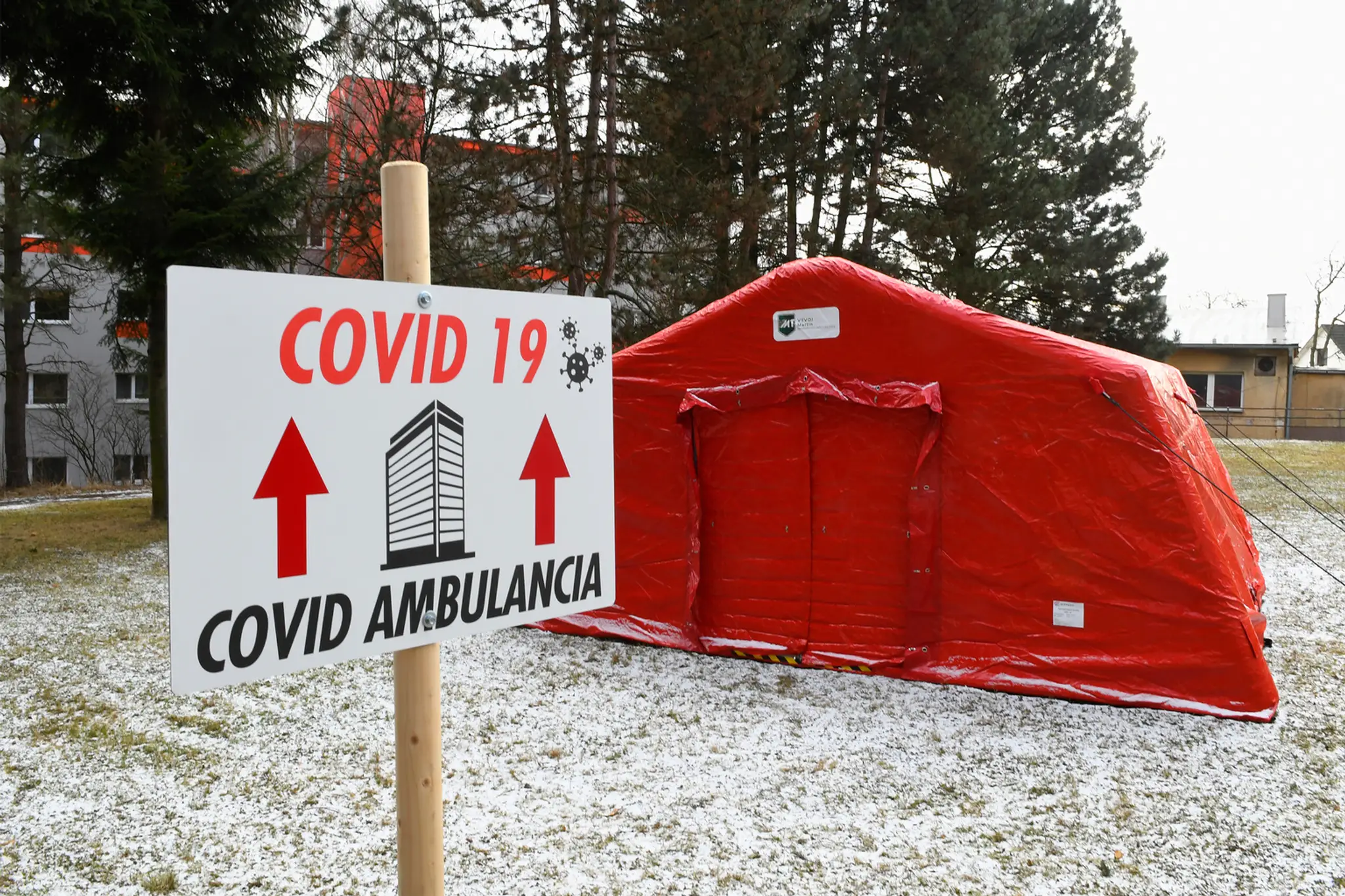 Triážny stan v Prešove.