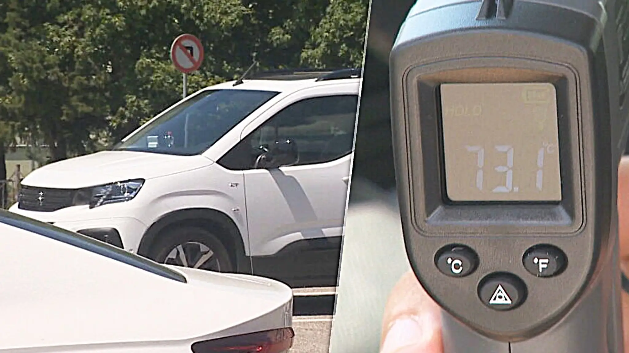 Auto na slnku sa mení na pec. 