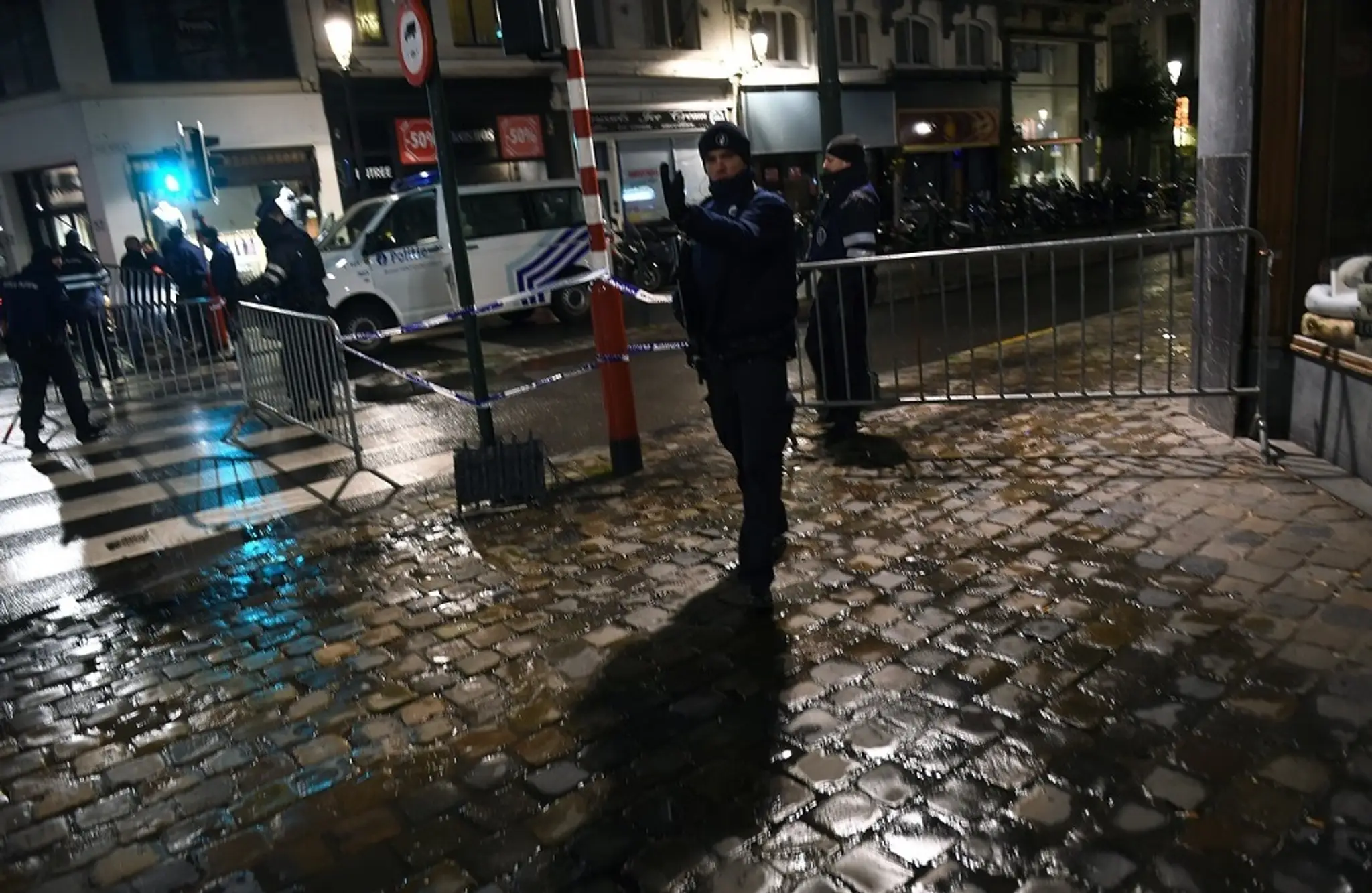 Protiteroristická operácia v Bruseli.