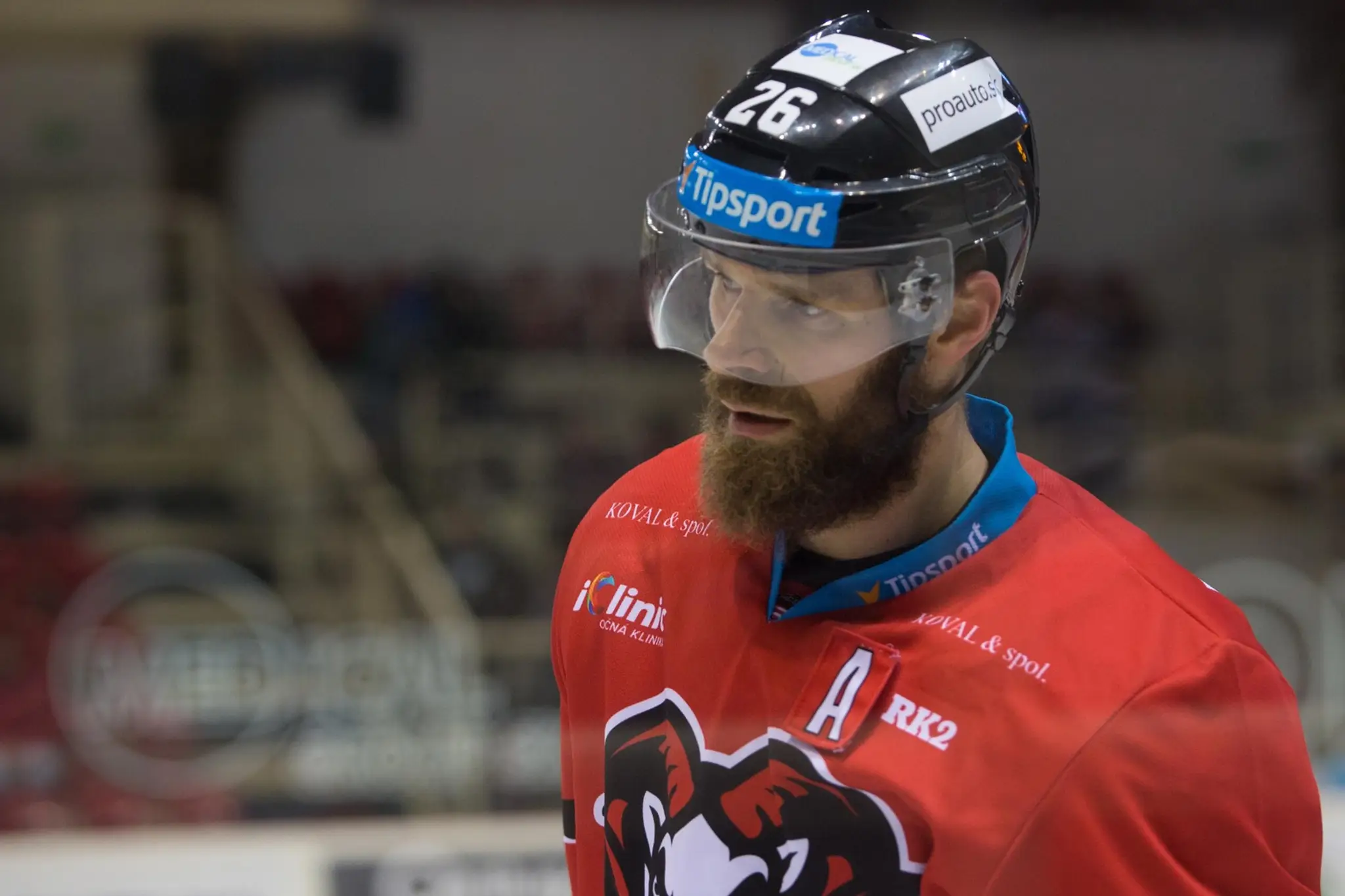 Michal Handzuš pred zápasom 35. kola hokejovej Tipsport ligy Banská Bystrica - Zvolen.