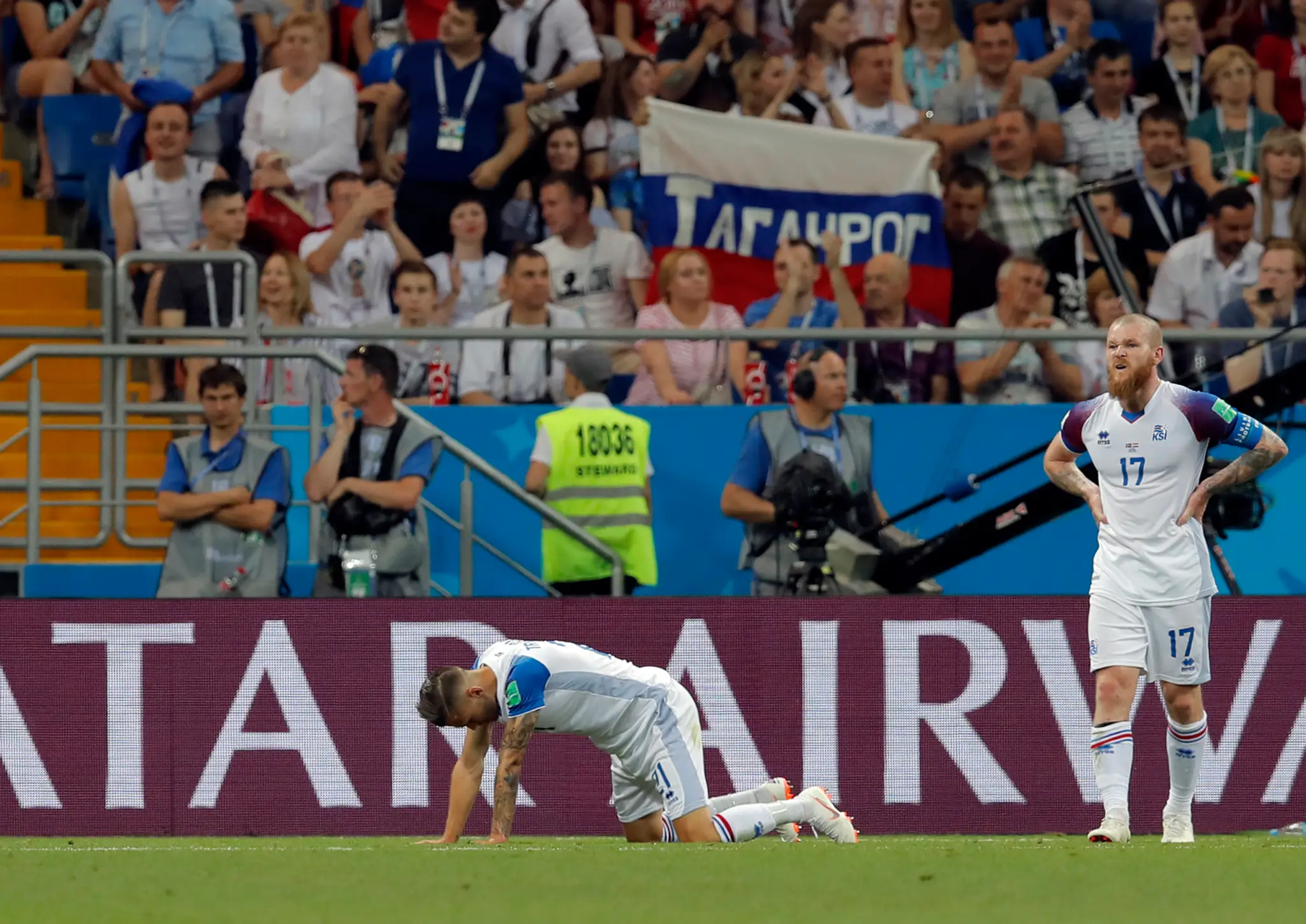 Islandskí hráči sú na kolenách po prehre s Argentínou na MS 2018.