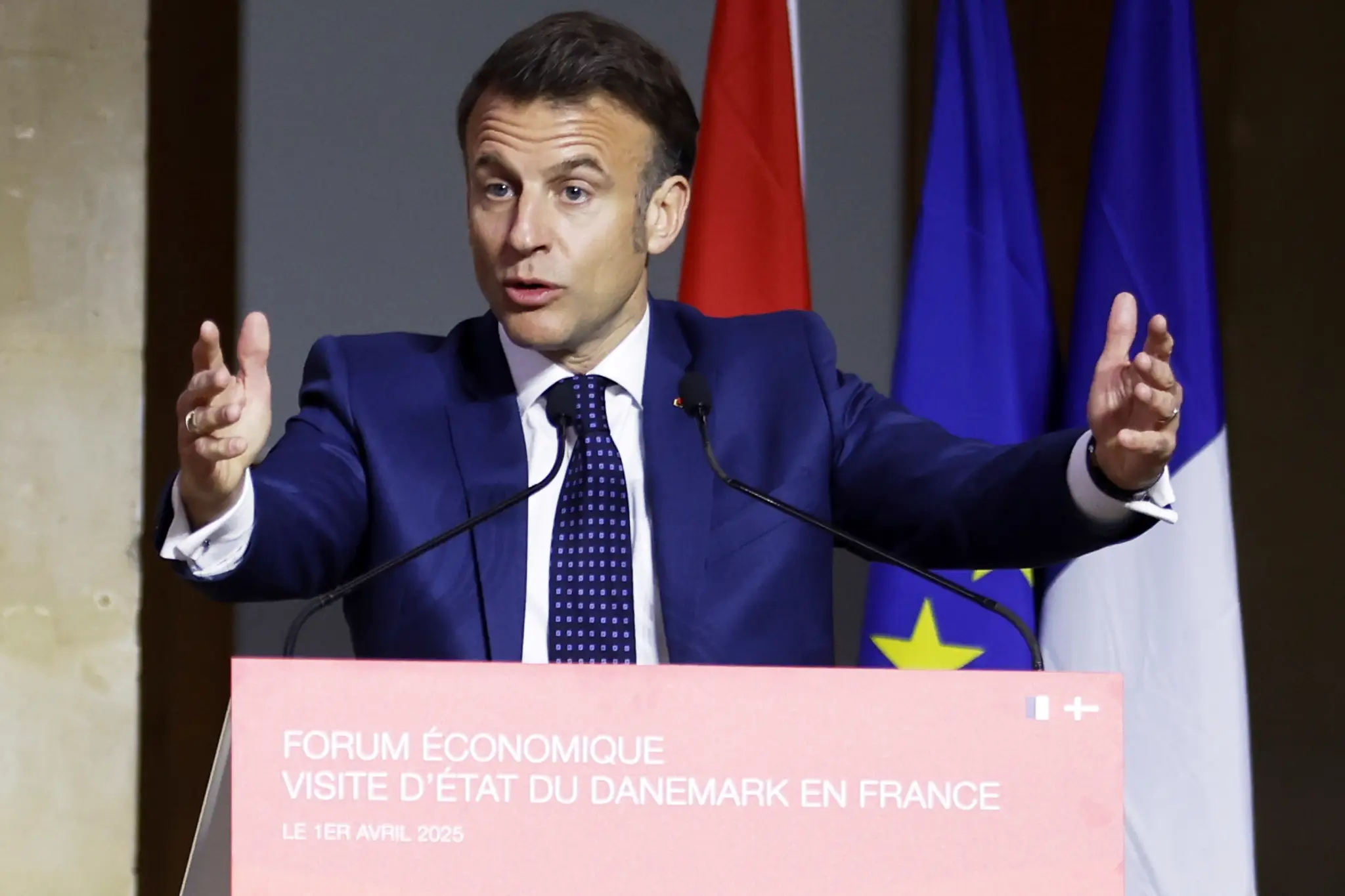 Na snímke francúzsky prezident Emmanuel Macron.