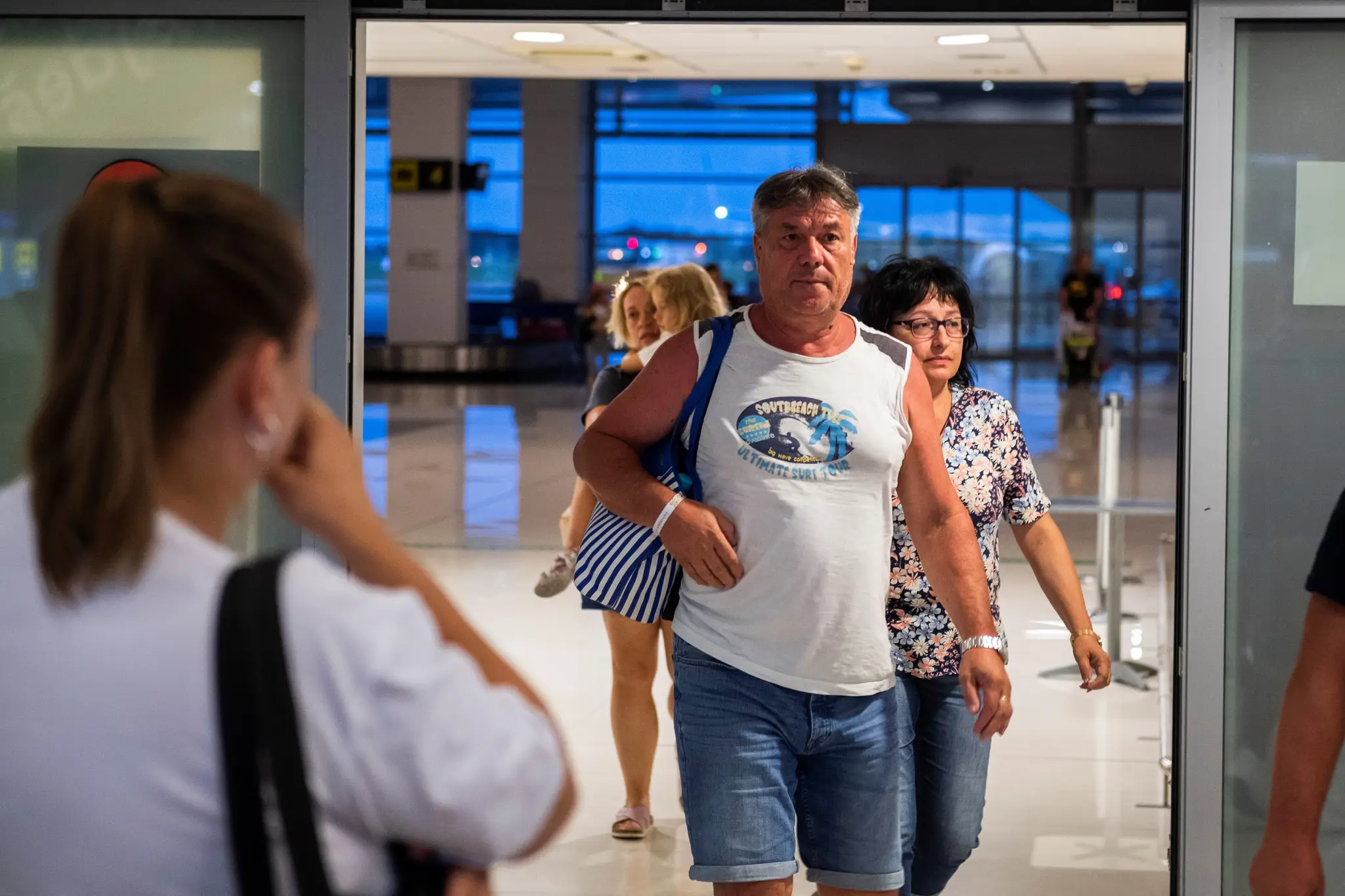 Evakuovaní turisti z Rodosu.