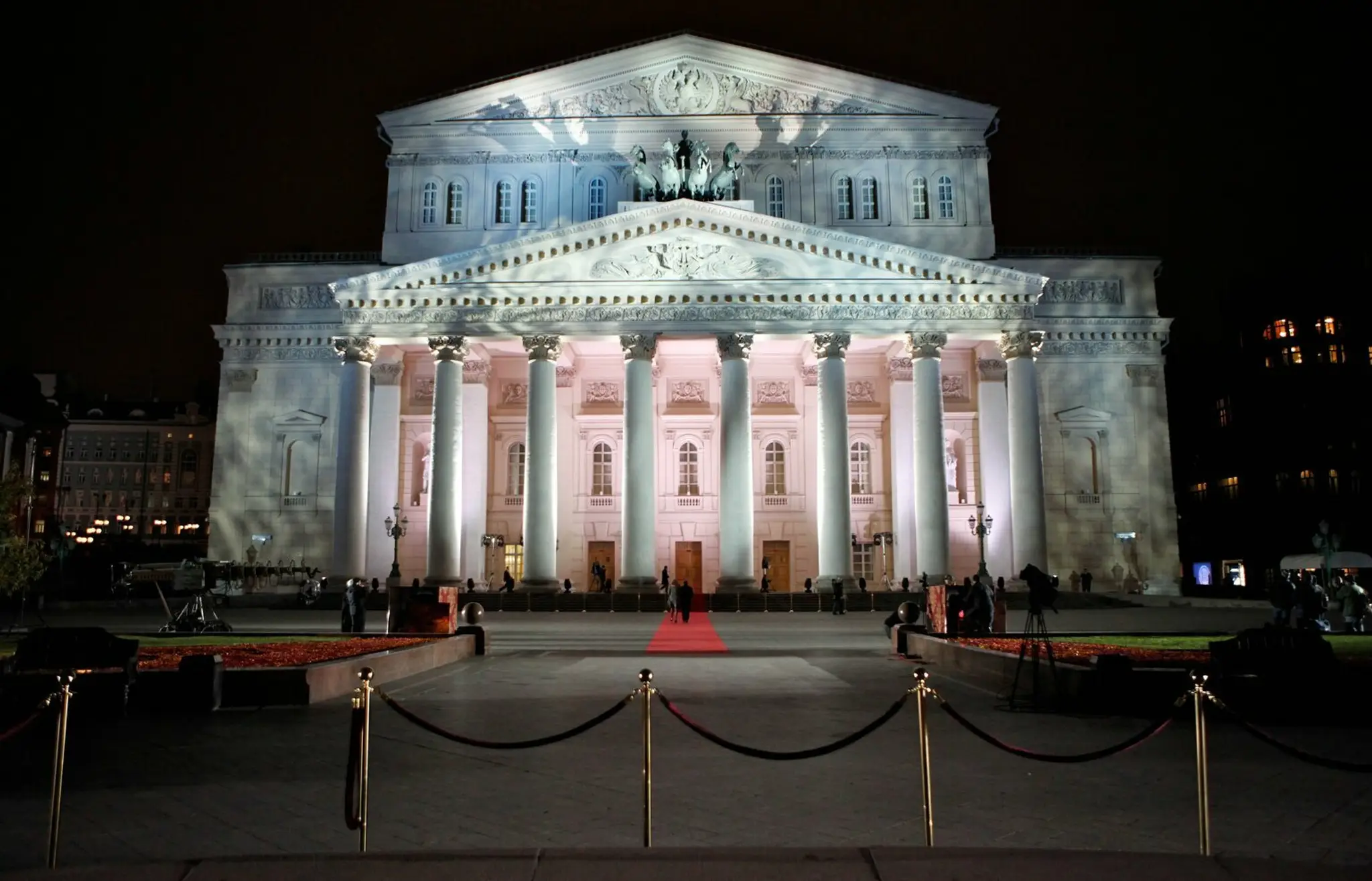 Na archívnej snímke pohľad na moskovské Veľké divadlo (Boľšoj teatr)