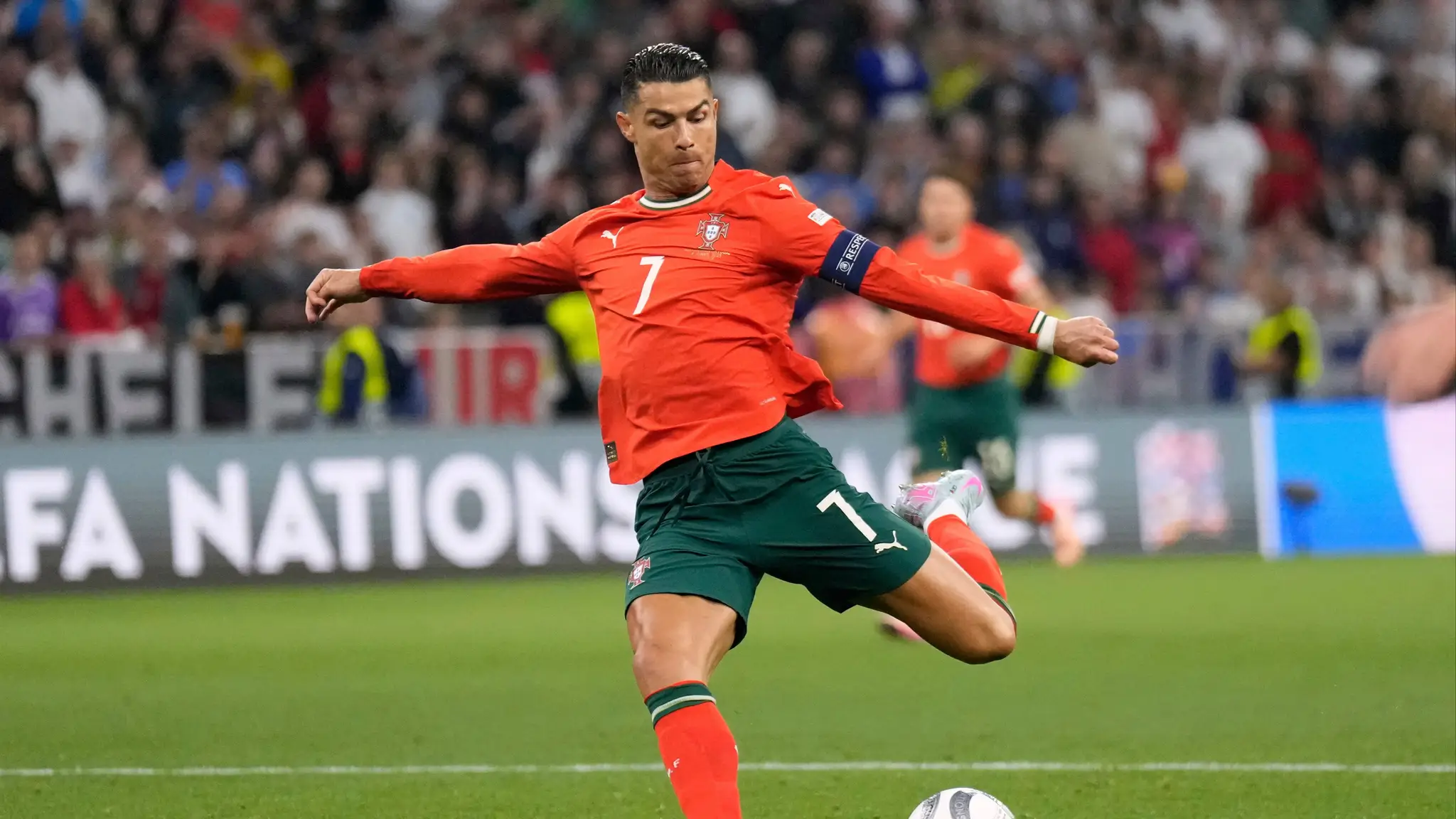 Kapitán Portugalska Cristiano Ronaldo. (cropped)