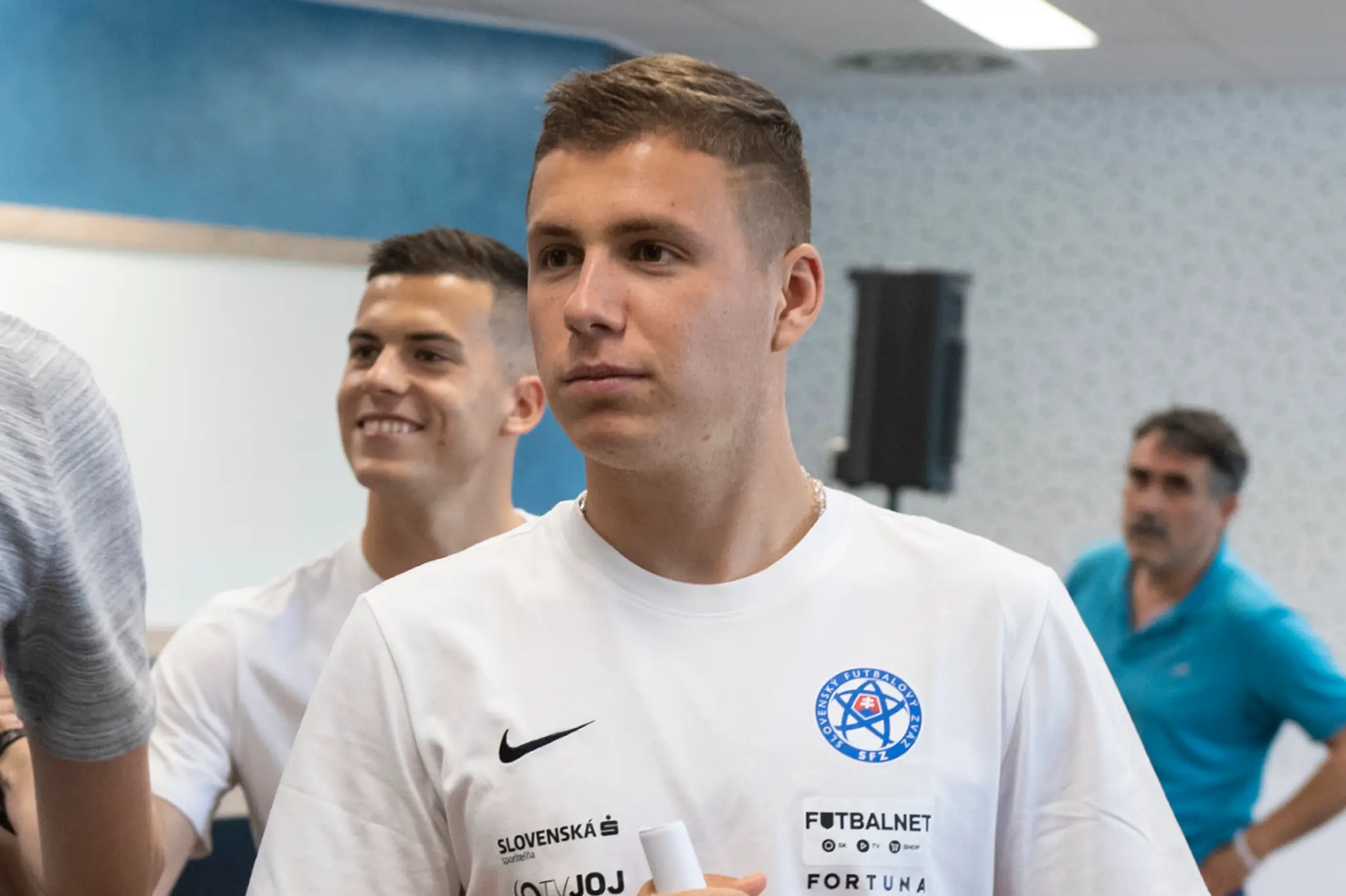 Tréner slovenskej futbalovej reprezentácie Pavel Hapal na zraze.