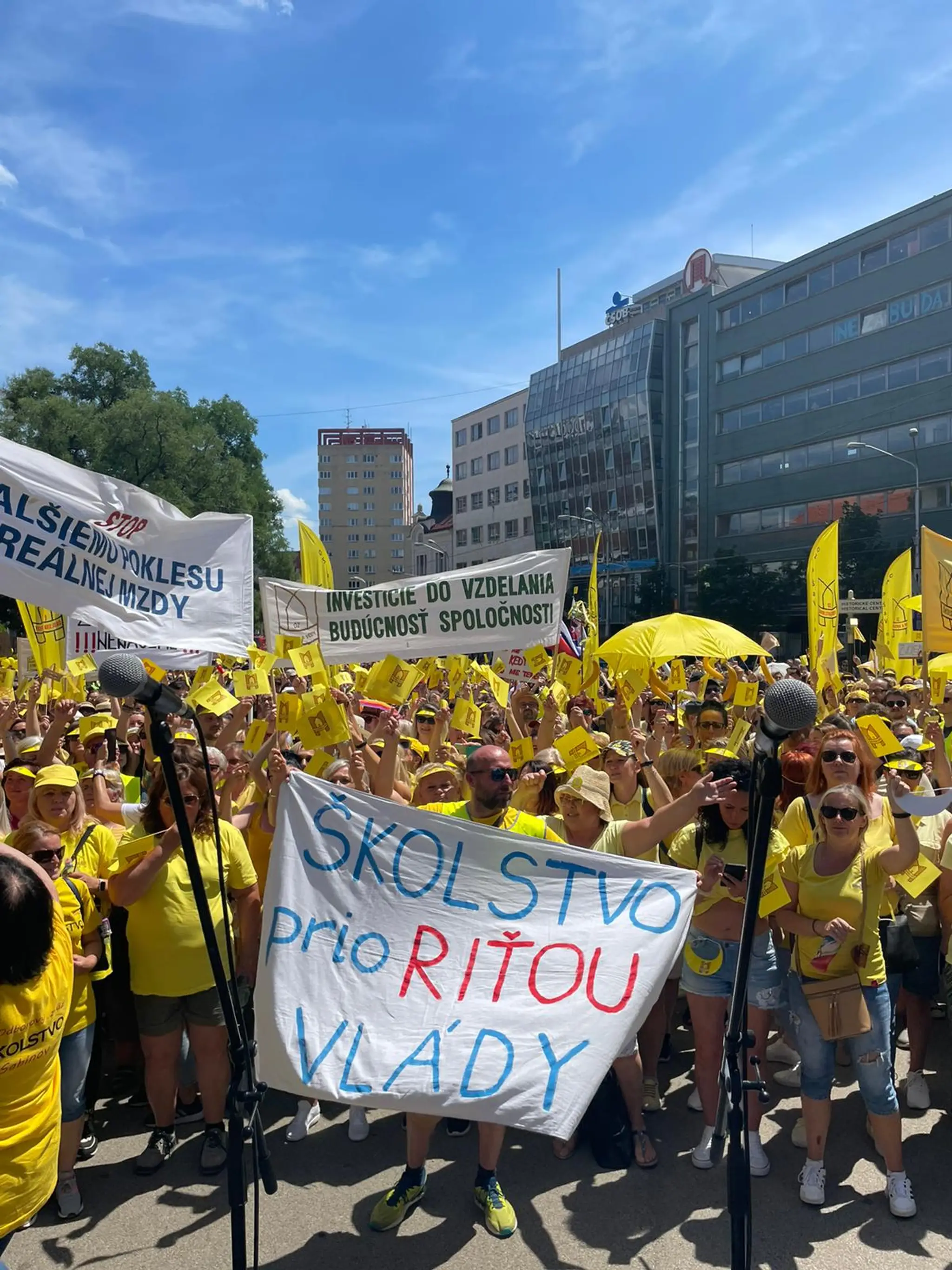 Protest učiteľov.