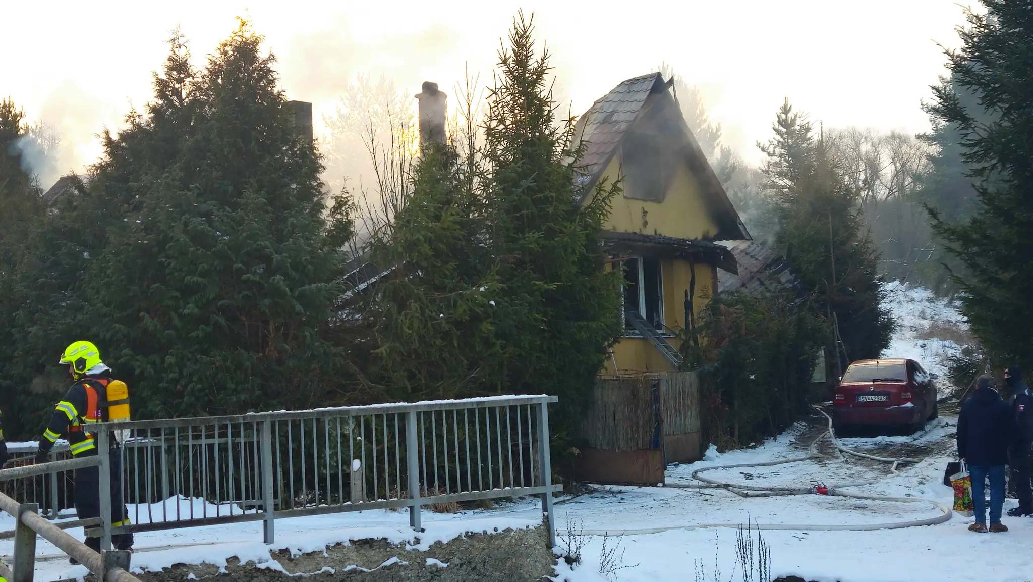 Požiar rodinného domu v obci Hostovice