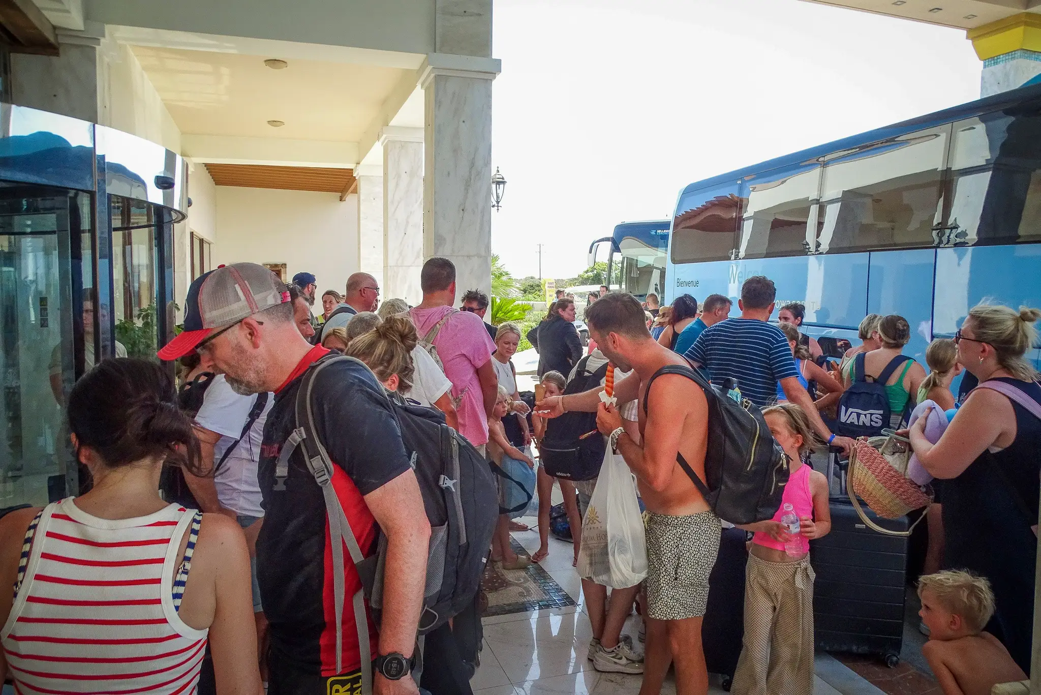 Turisti na ostrove Rodos.