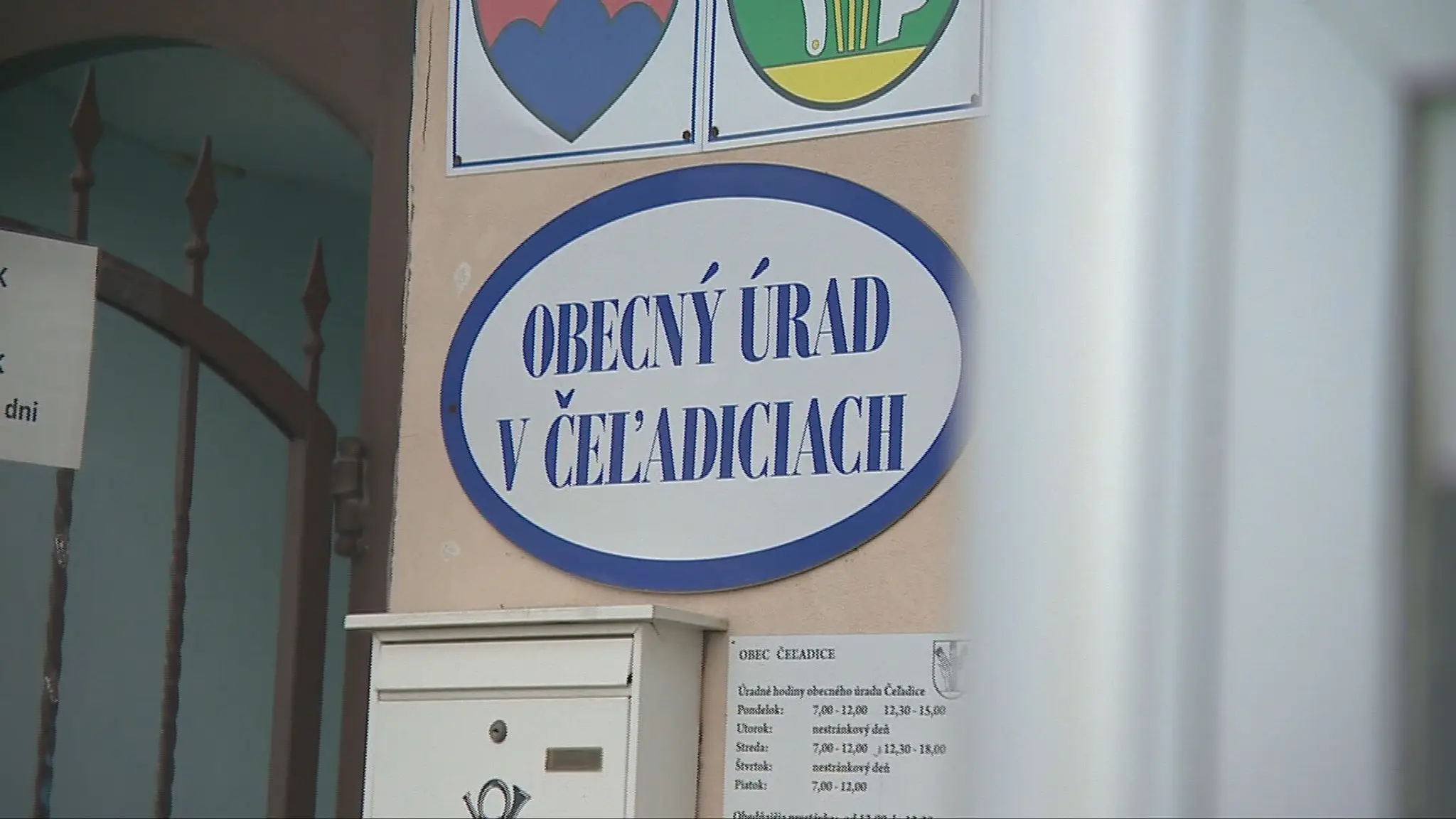 Obecný úrad v Čeľadiciach.