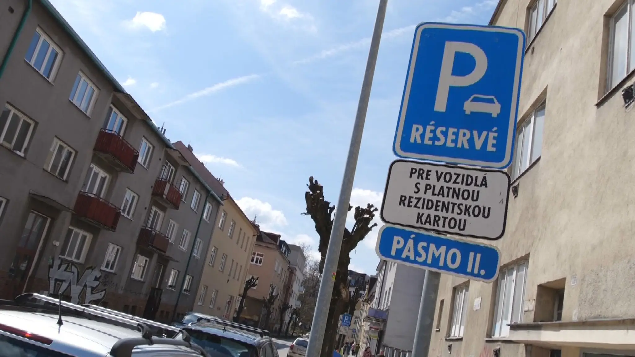 Parkovanie v meste Žilina.