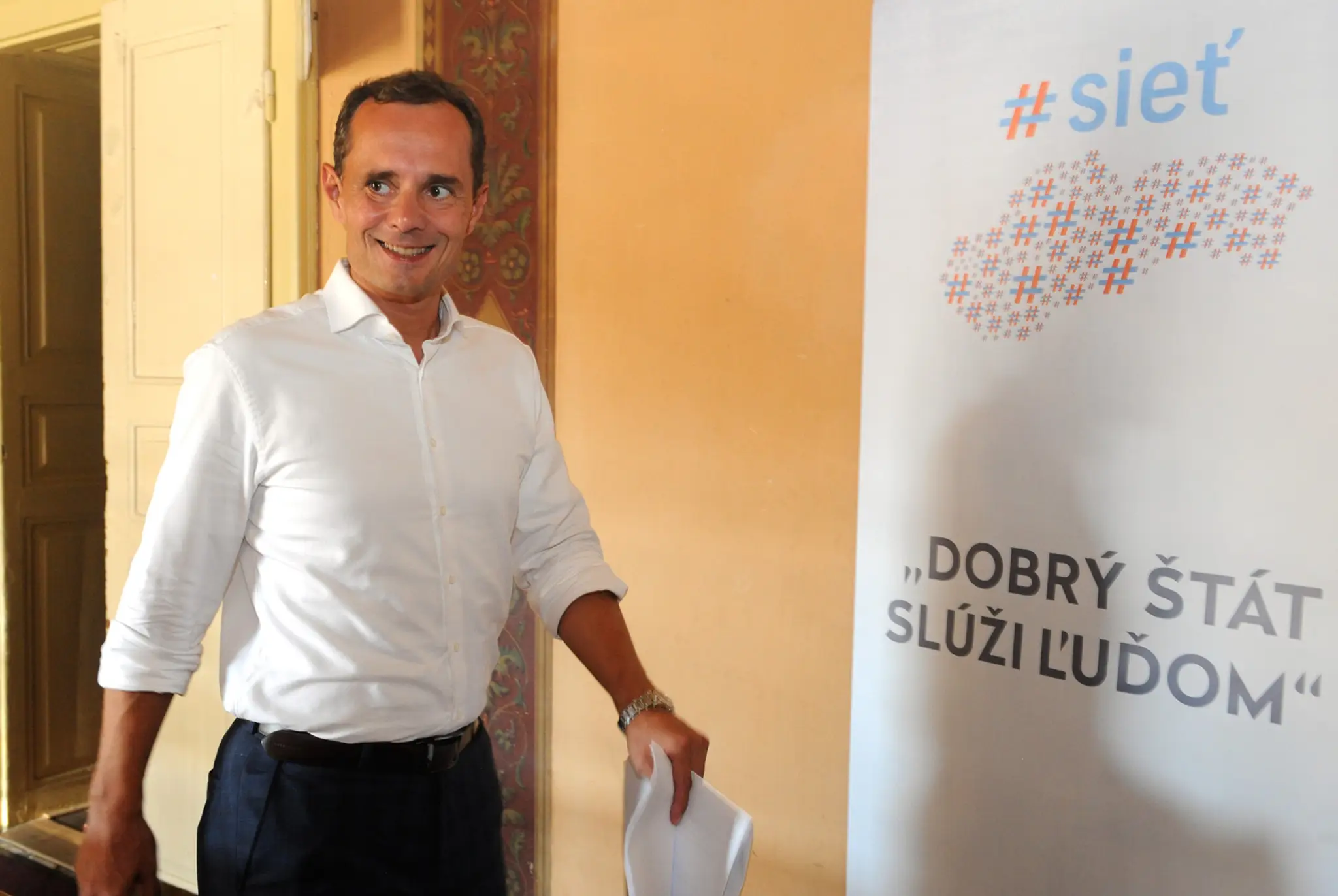 Na snímke predseda #Siete Radoslav Procházka