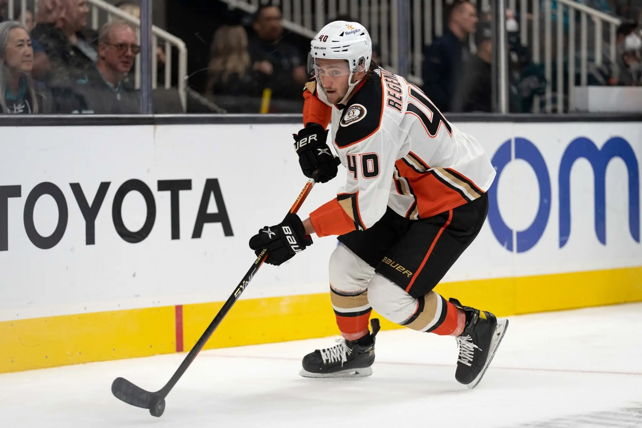 Pavol Regenda v príprave za Anaheim proti Arizone.