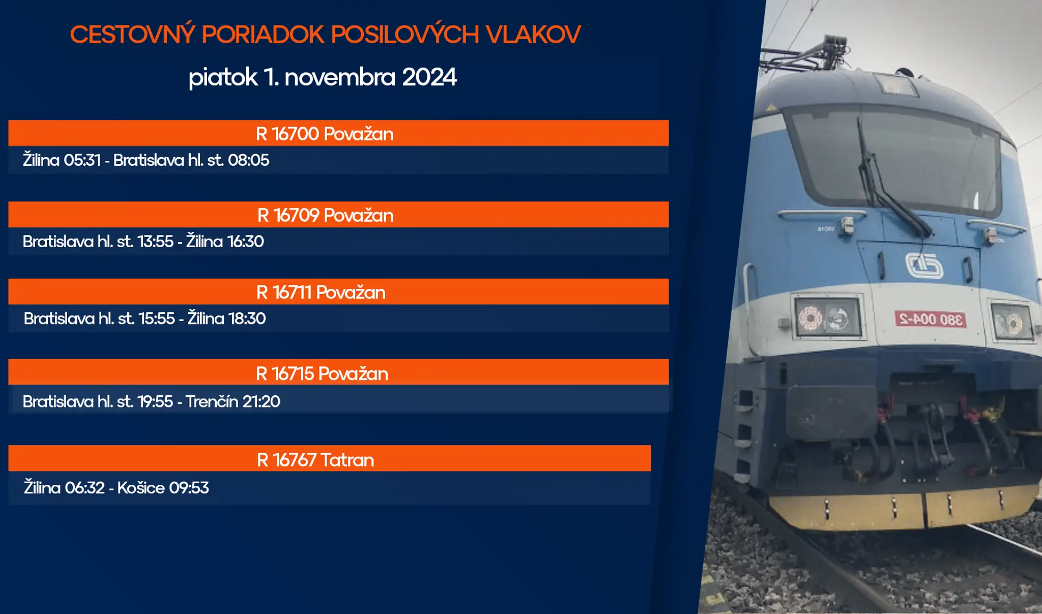 Piatok 1.11. spoje
