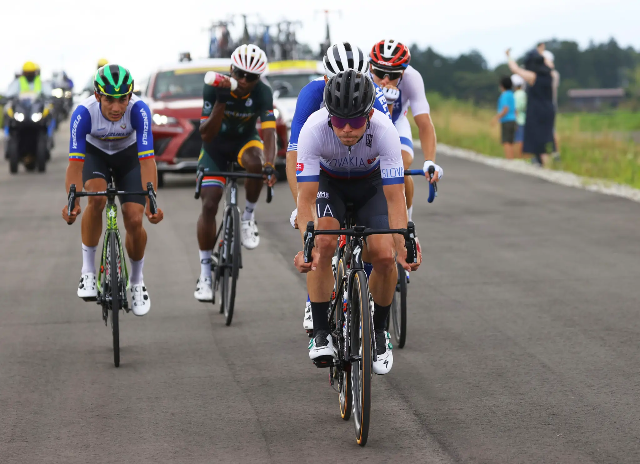 Juraj Sagan počas individuálnych pretekov mužov v cestnej cyklistike.