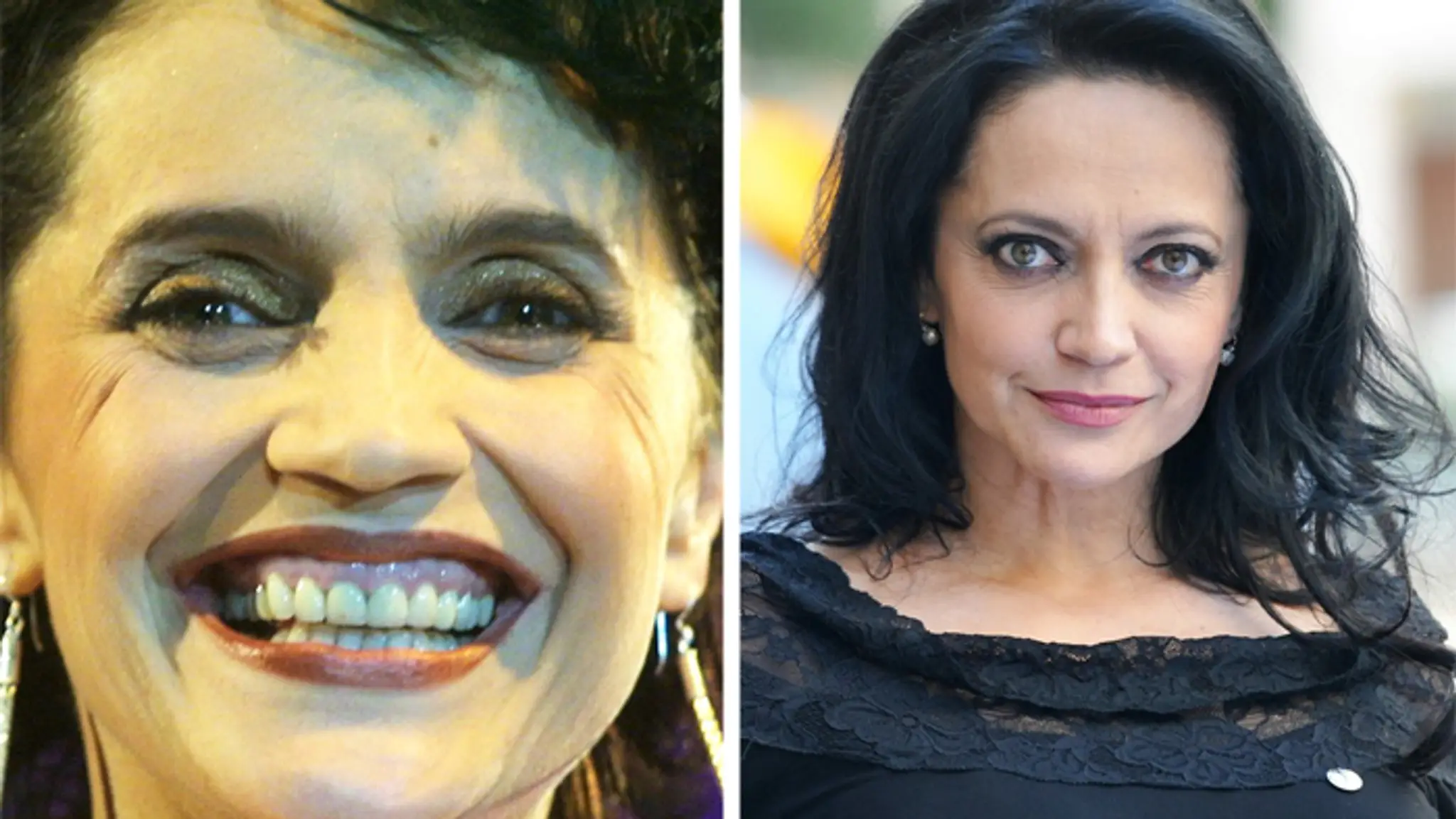 Lucie Bílá v roku 2000 a 2014.