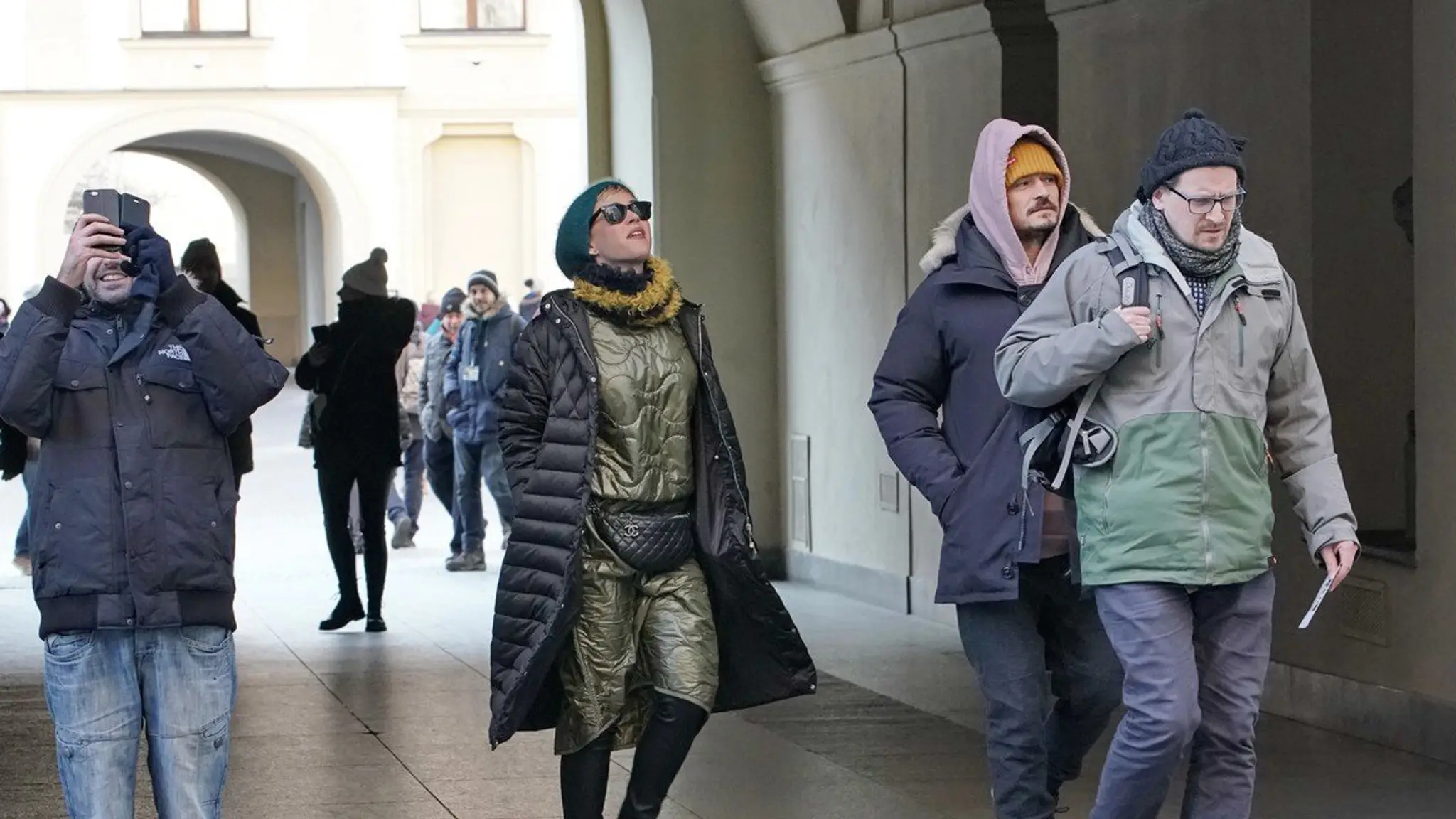 Katy Perry a Orlando Bloom na Pražskom hrade. 