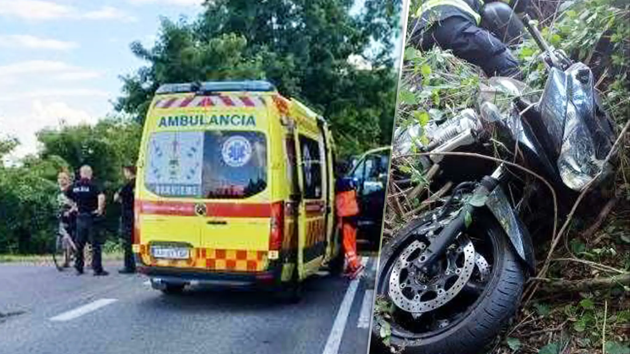 Zrážka cyklistu a motocyklistu titulok