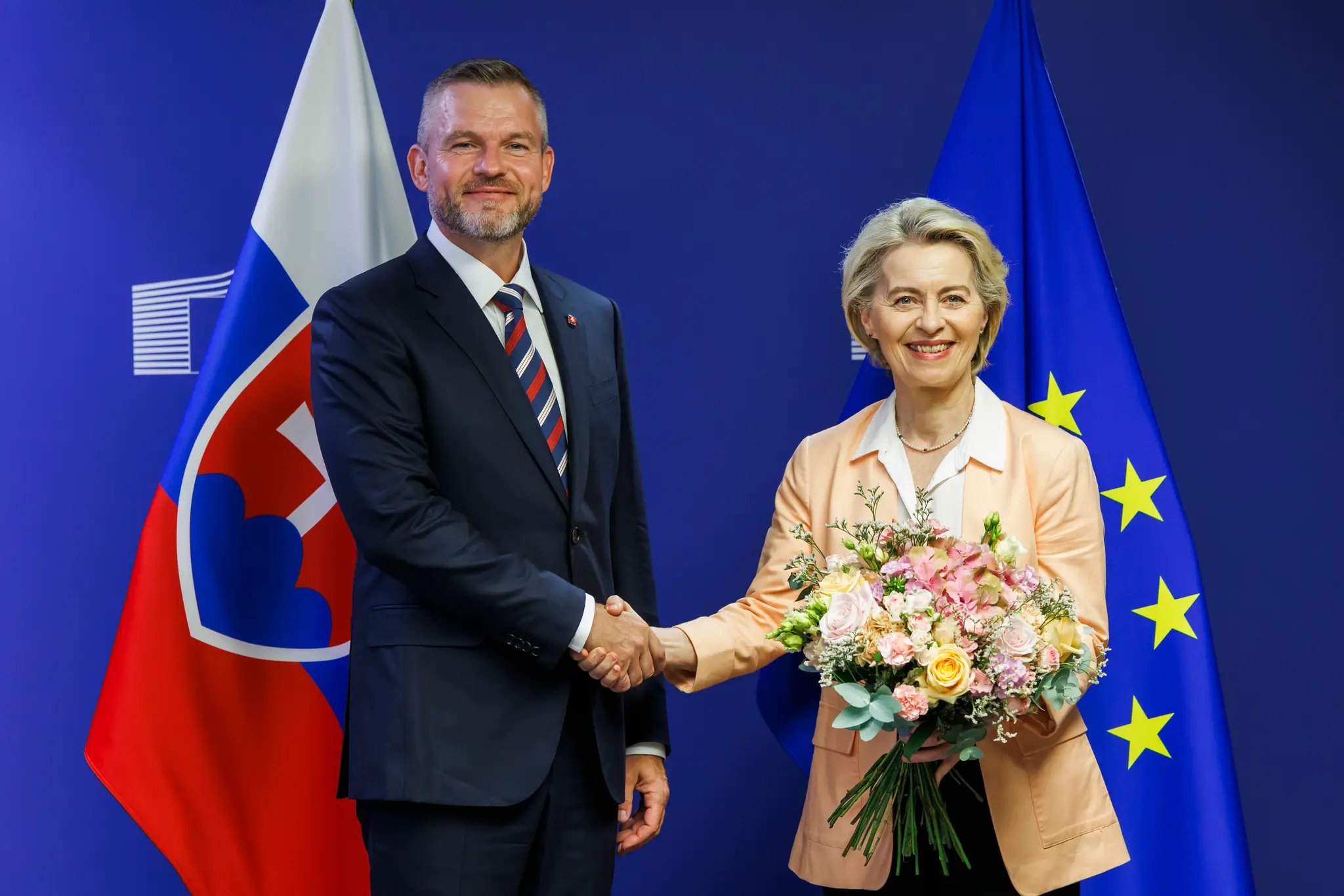 Peter Pellegrini a predsedníčka Európskej komisie Ursula von der Leyenová.