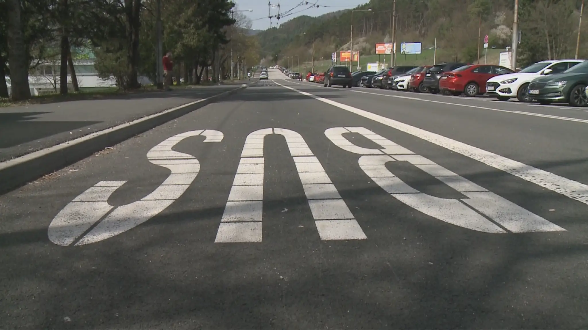 Autobusový pruh.