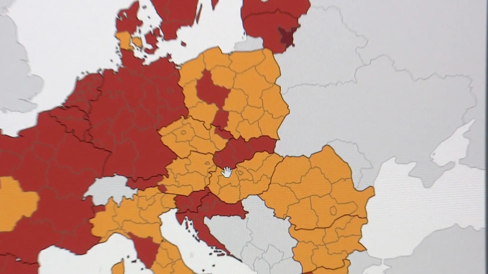 Mapa rizikových krajín z pohľadu Českej republiky.