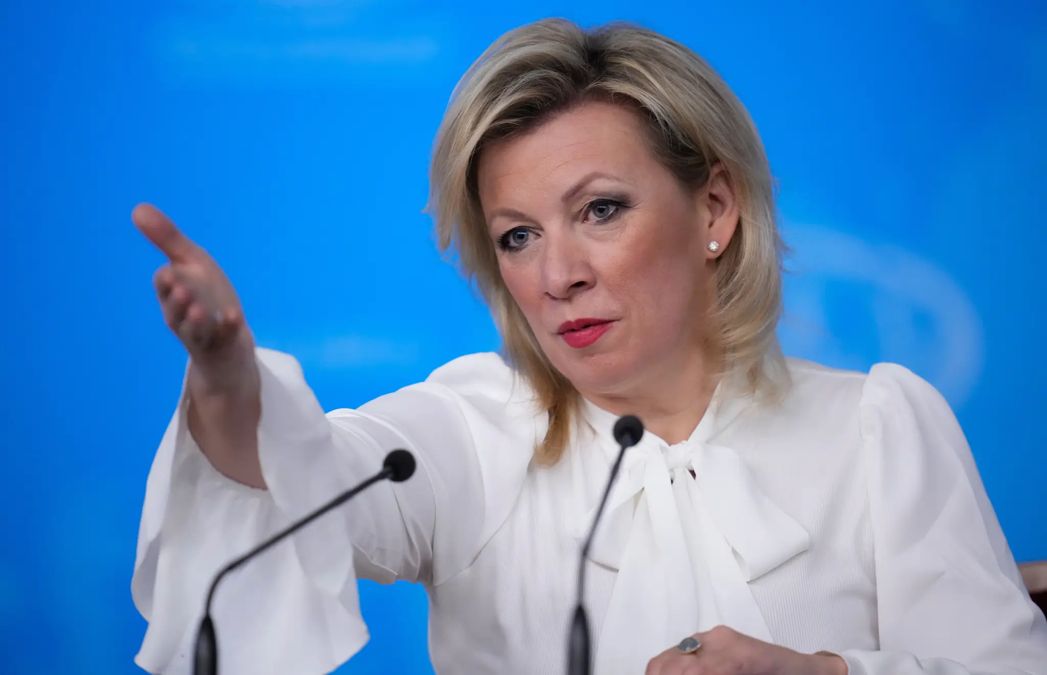 Hovorkyňa ruského ministerstva zahraničných vecí Maria Zacharovová.